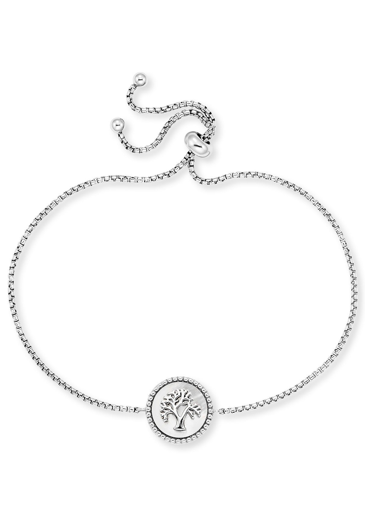 Schmuck ERB-LILTREE-PE-G, Armband Perlmutt Lebensbaum, Engelsrufer silberfarben-perlmuttfarben Geschenk, ERB-LILTREE-PE, mit