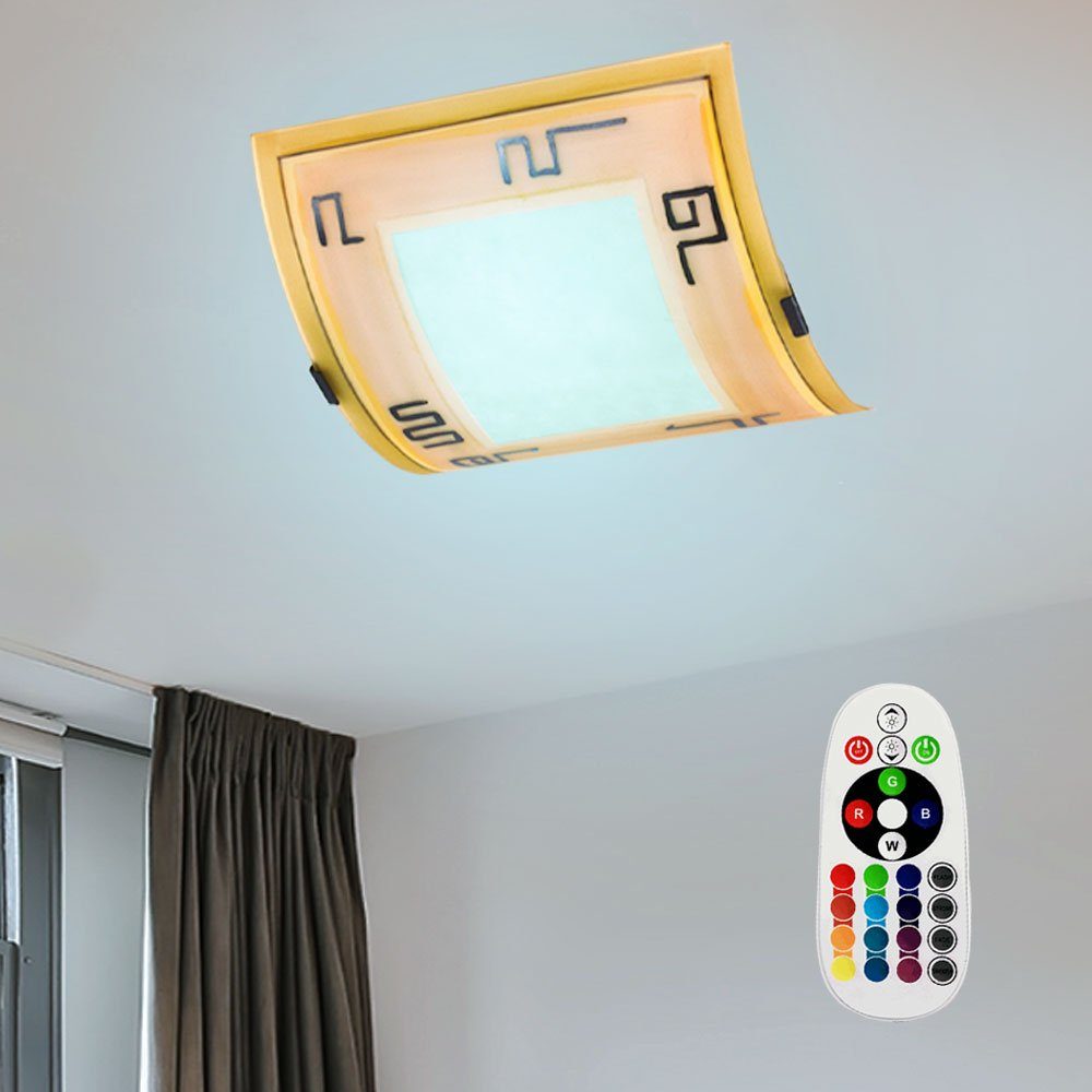 etc-shop LED Wandleuchte, Leuchtmittel Beleuchtung Leuchte Dimmer inklusive, schaltbar Warmweiß, Wand Decken Strahler Farbwechsel
