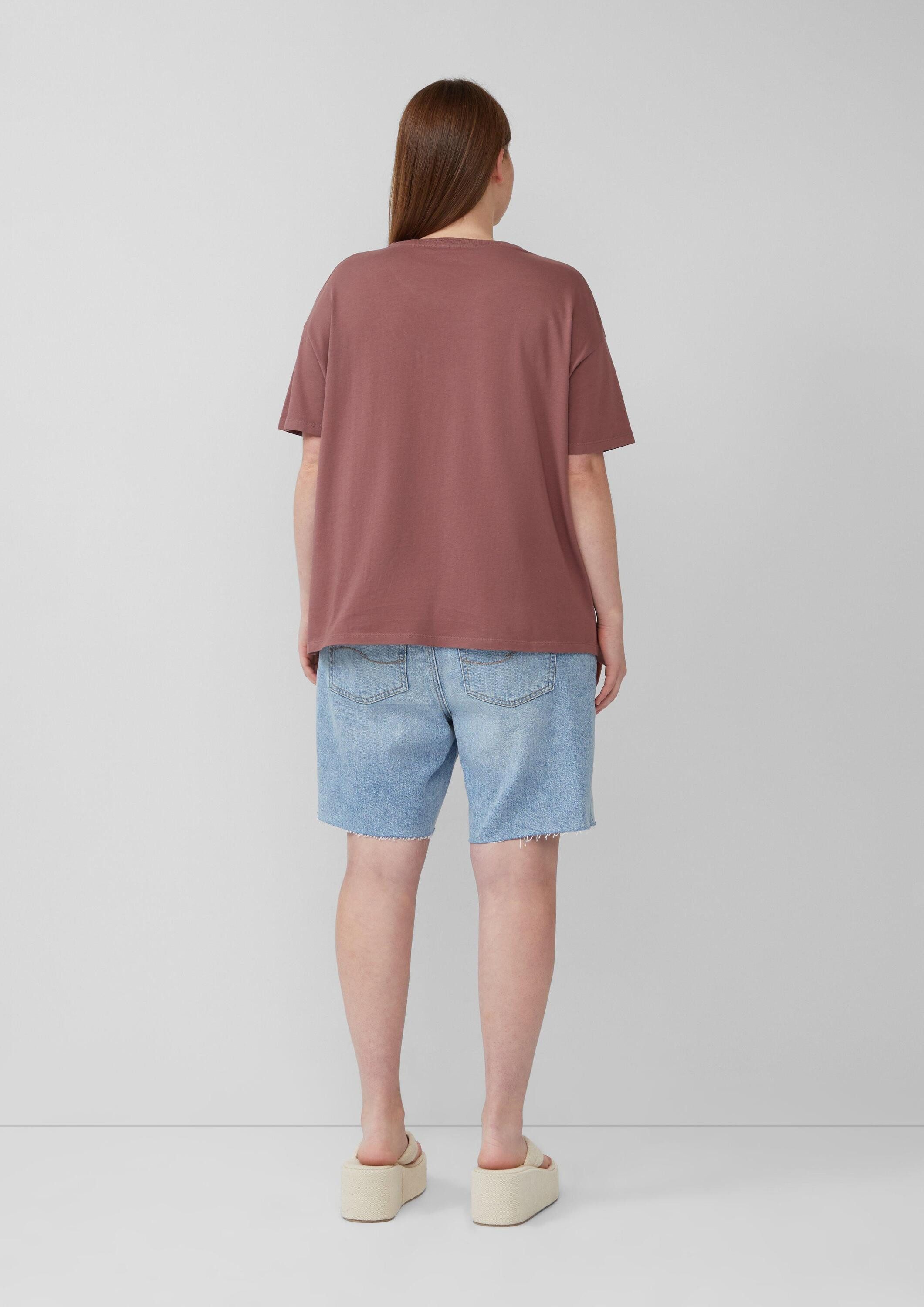 QS Kurzarmshirt T-Shirt T-Shirt mit Frontprint