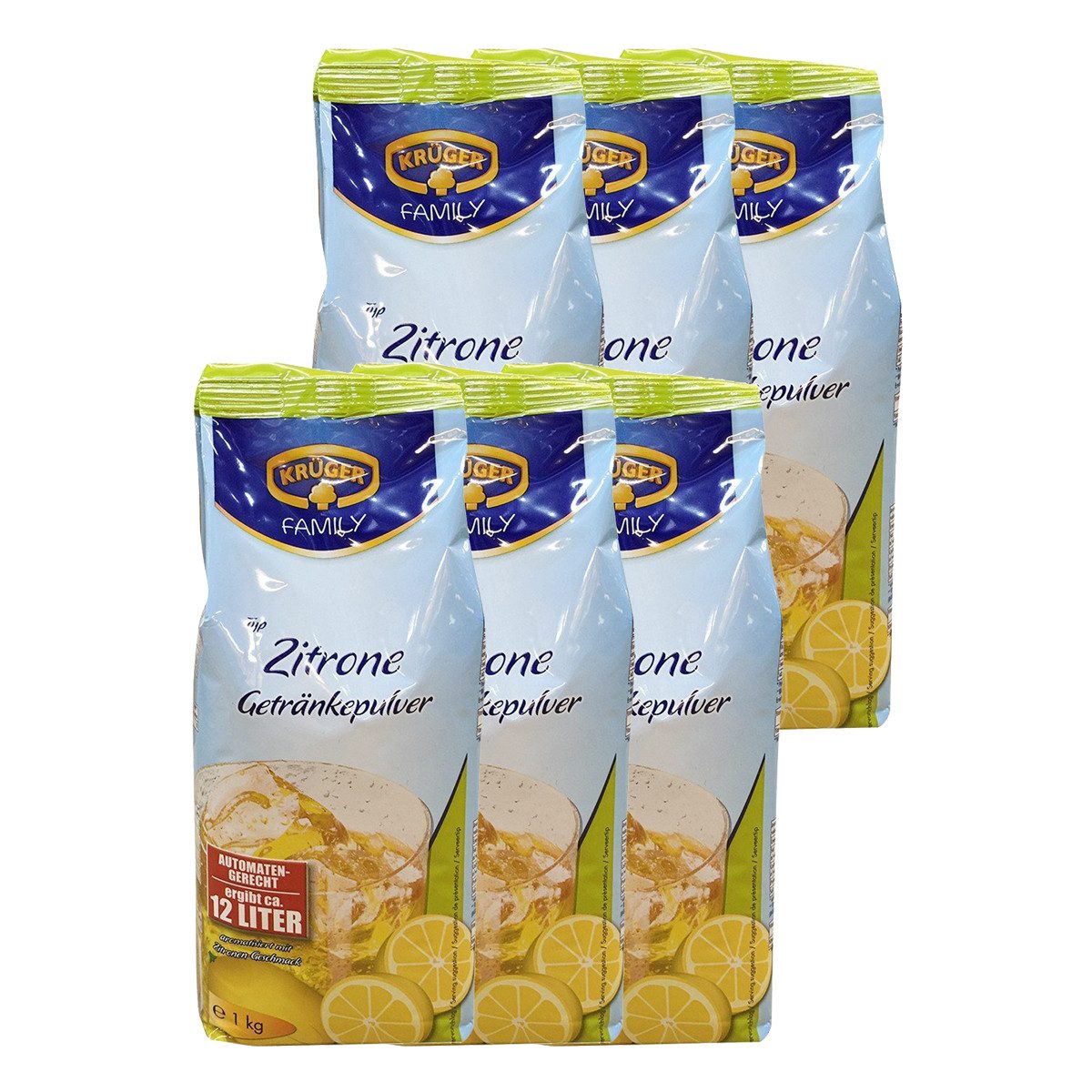 Krüger Tee, Krüger Zitrone Instant Getränkepulver Erfrischungsgetränk 6x 1000g