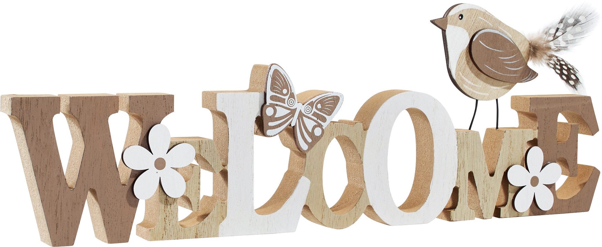 Wanddekoobjekt Deko-Schriftzug "Welcome", Schriftzug günstig online kaufen