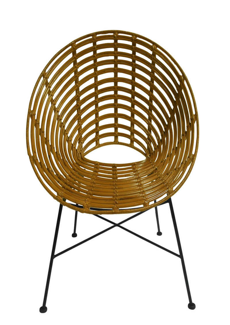 dynamic24 Esszimmerstuhl, Stuhl Rattan natur