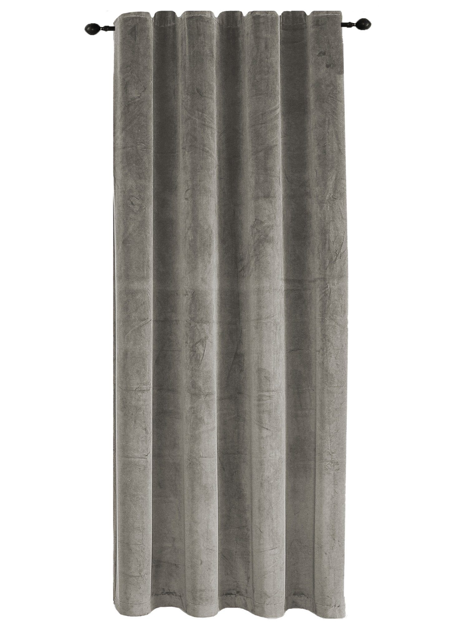Haus und Deko Gardine Vorhang Kräuselband Verdunkelung 300x245 cm Samt weich blickdicht (1 St), Kräuselband, Polyester