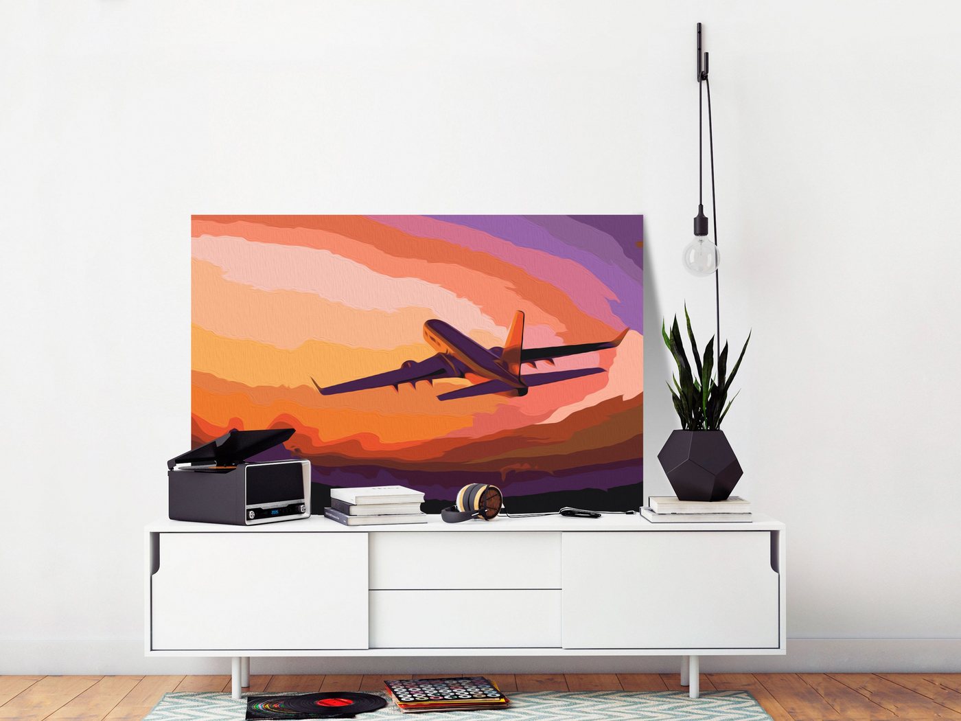 Thumbnail - Artgeist Malen nach Zahlen Plane in the Sky