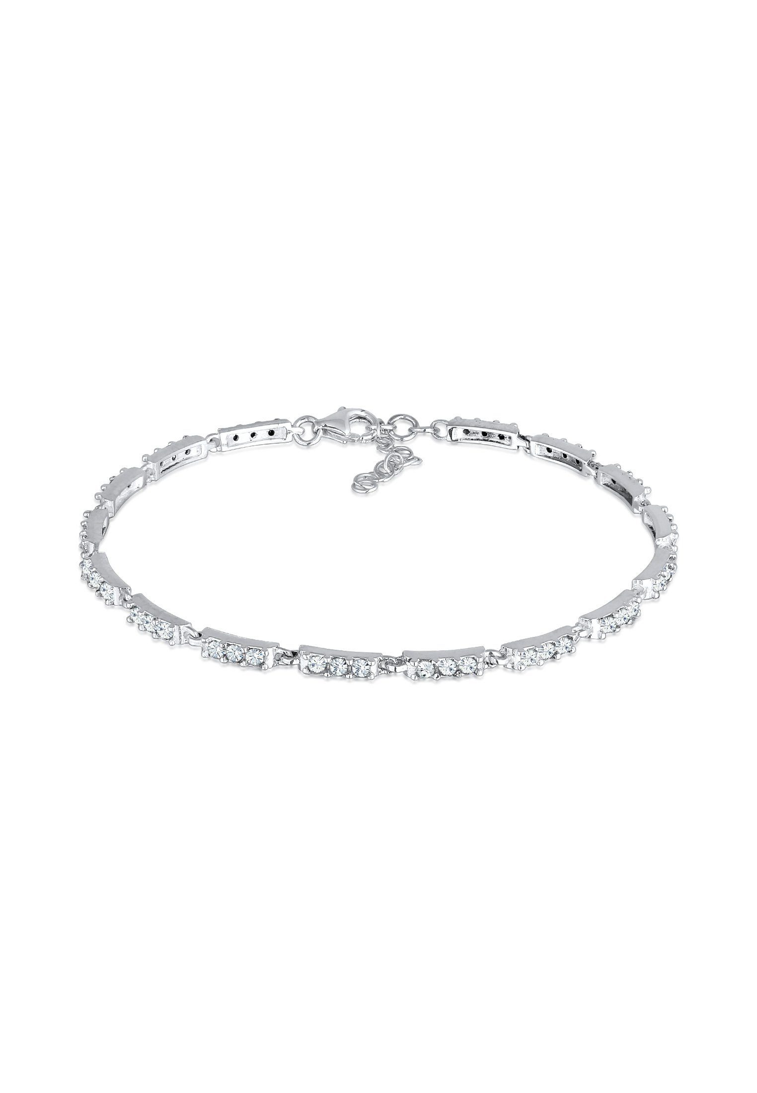 Armschmuck Tennisarmband Kristalle Silber, Elli 925 Frauen Armband Glamouröser für