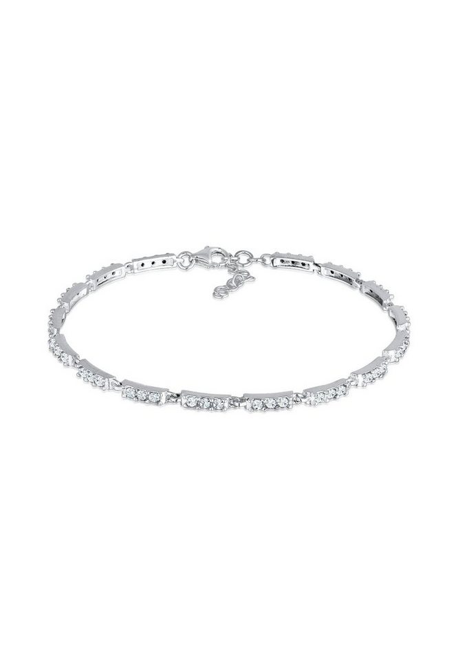 Elli Armband Kristalle Tennisarmband 925 Silber, Glamouröser Armschmuck für  Frauen