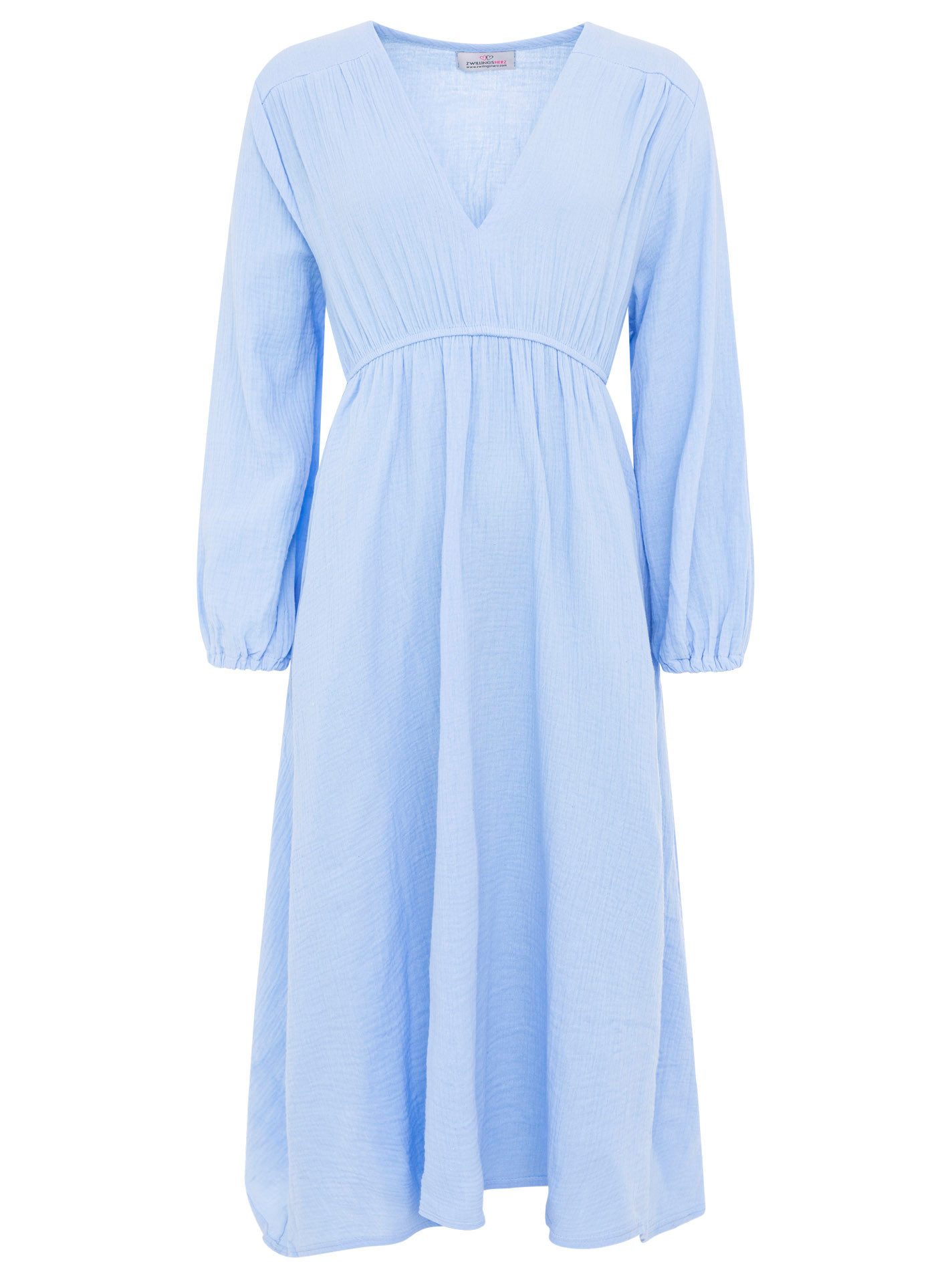 Zwillingsherz Maxikleid Maxikleid Baumwolle Musselin