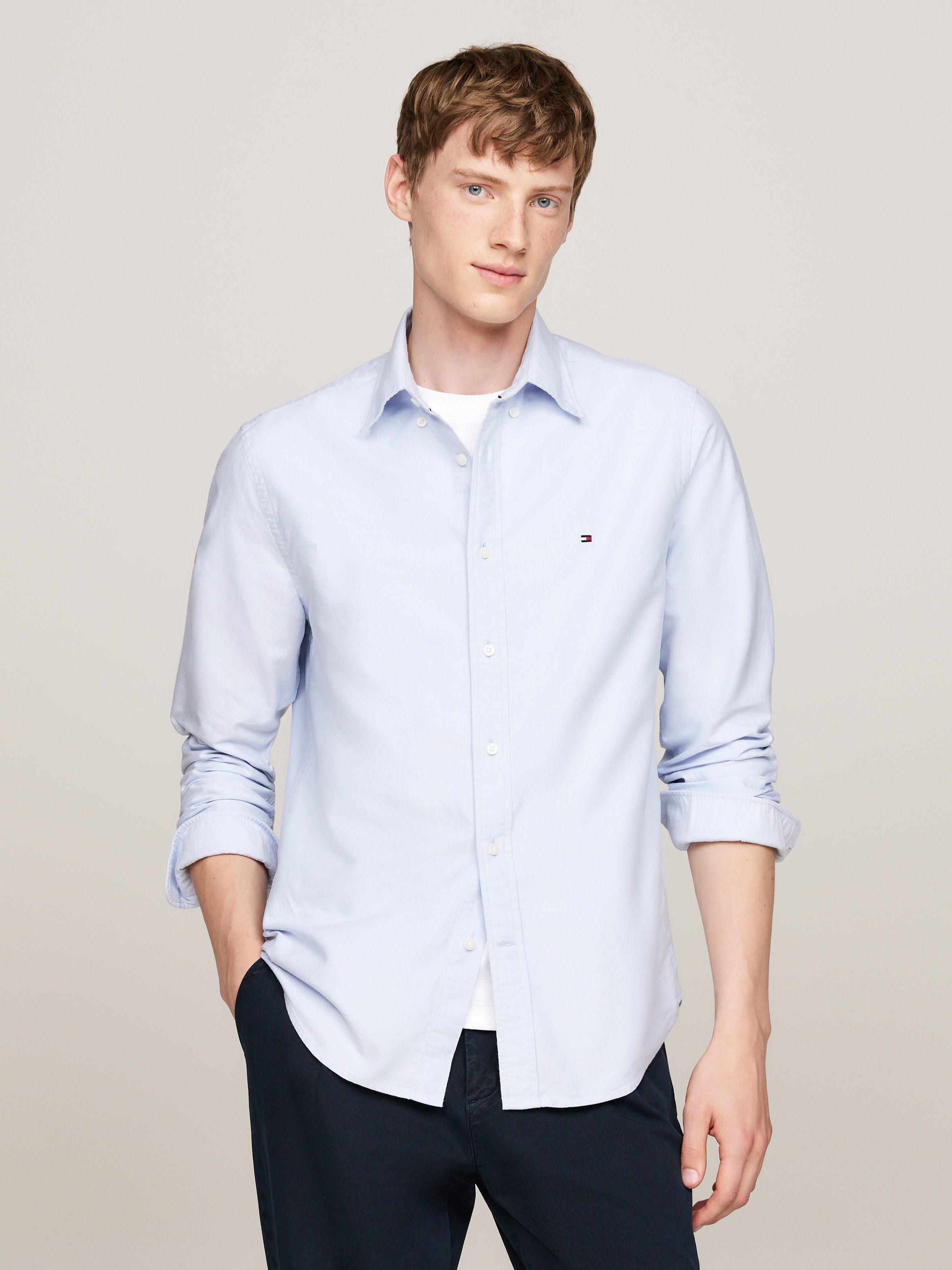 Tommy Hilfiger Langarmhemd SOLID HERITAGE OXFORD günstig online kaufen