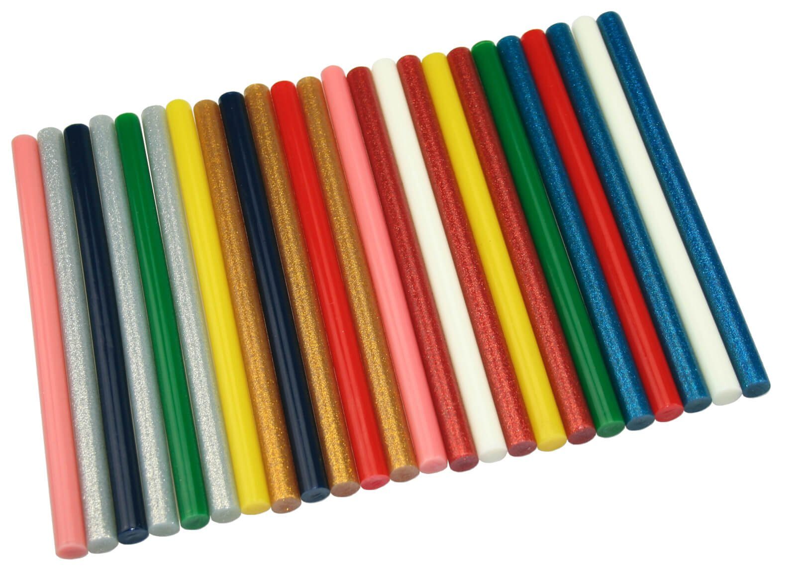 Easy Work Heißklebepistole Heißklebepistole Set XL mit Klebesticks bunt glitzer transparent