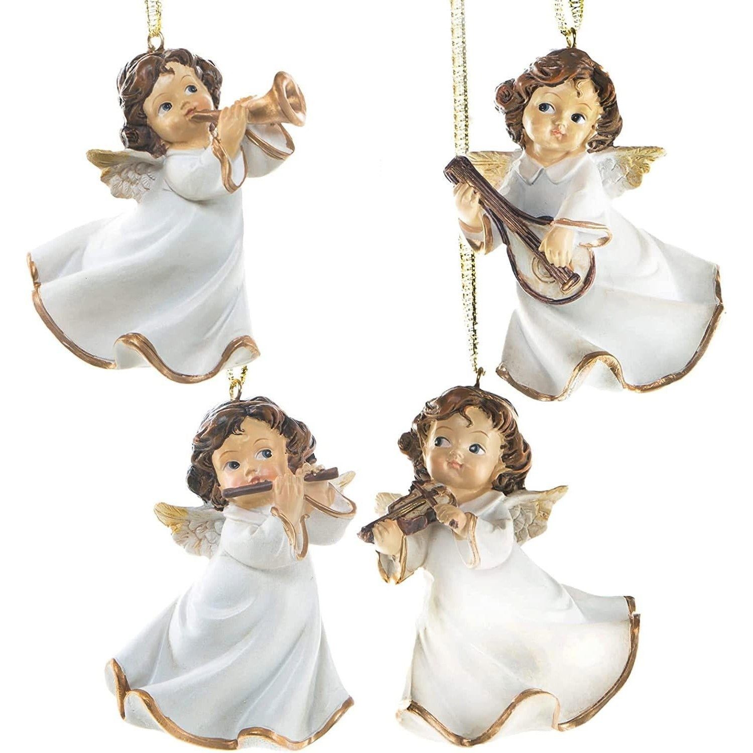 Logbuch-Verlag Dekofigur 4 Engel zum Aufhängen – Schutzengel mit Instrument günstig online kaufen