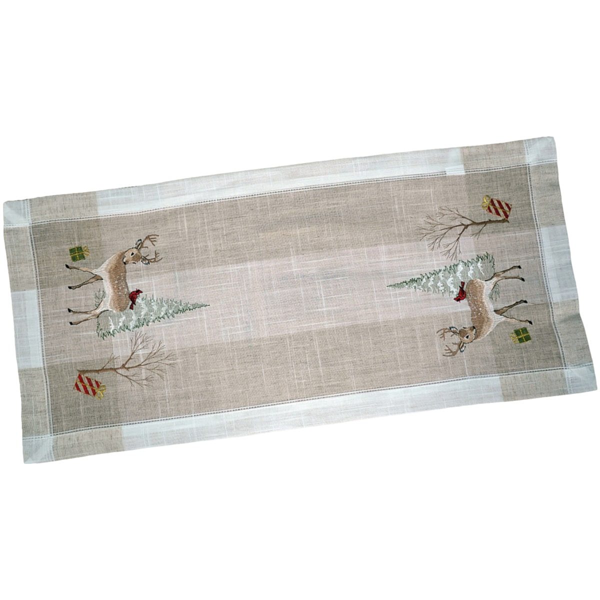 matches21 HOME & HOBBY Tischdecke Tischläufer ELLY Rehe Winter Weihnachten günstig online kaufen