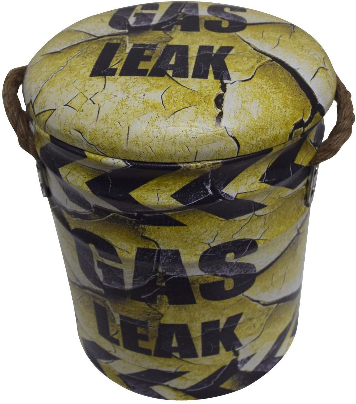 Mucola Sitzhocker »Sitzhocker mit Stauraum Gelb Braun Hocker Rund