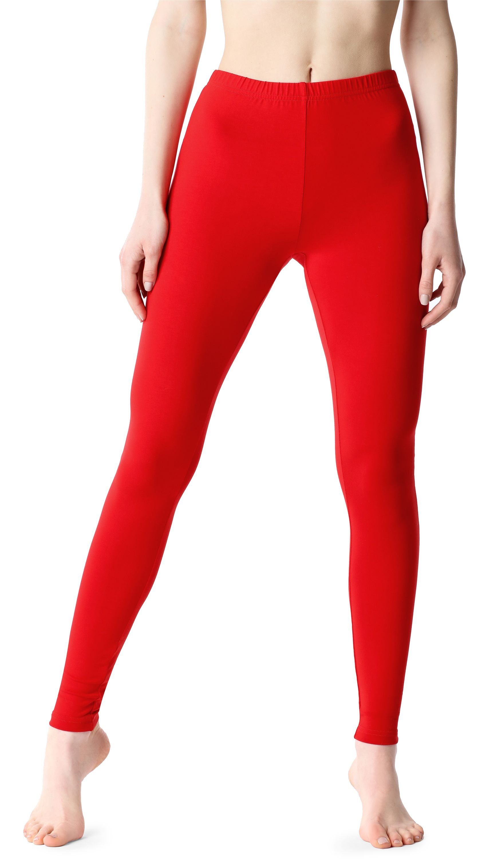 Bellivalini Leggings aus Bund elastischer Rot Damen Leggings BLV50-203 Viskose (1-tlg) Lange