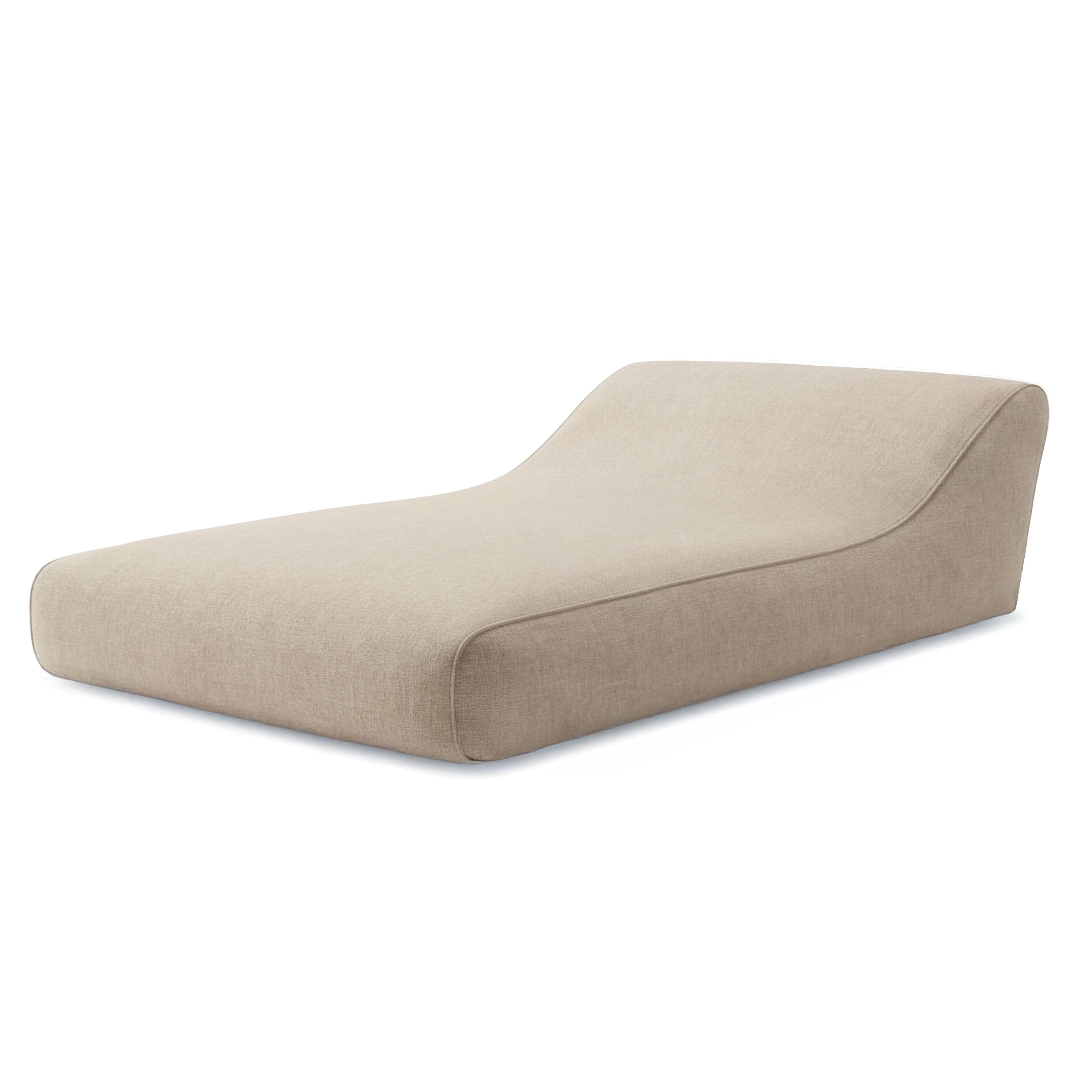 Barths Doppelliege Barths Daybed Lounge – aufblasbare Doppel-Liege, Rückenlehne, Sand, Akku-Luftpumpe, hohe Rückenlehne, schneller Aufbau, für 2 Personen