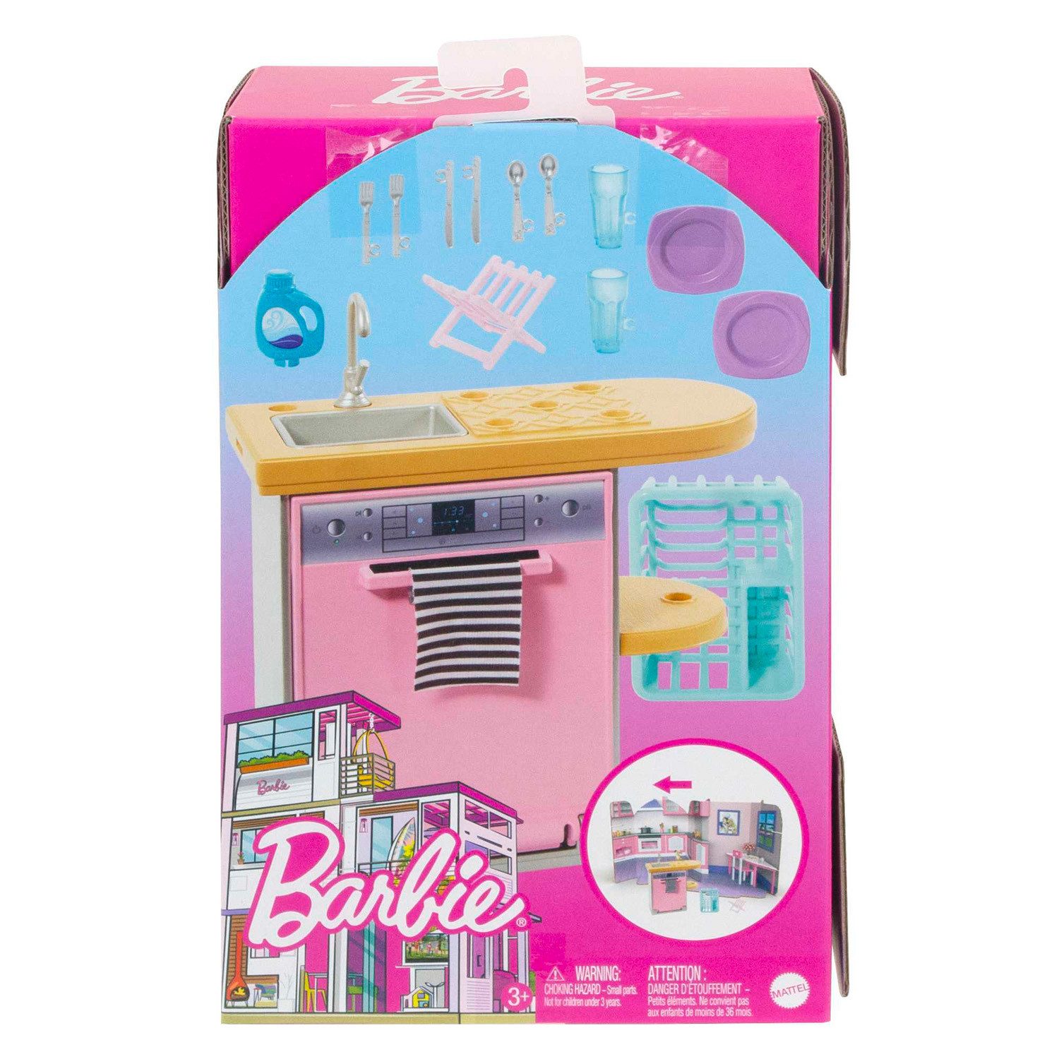 Mattel® Puppenmöbel Mattel HJV32, HJV34 - Barbie Möbel- und Zubehör-Set - K günstig online kaufen