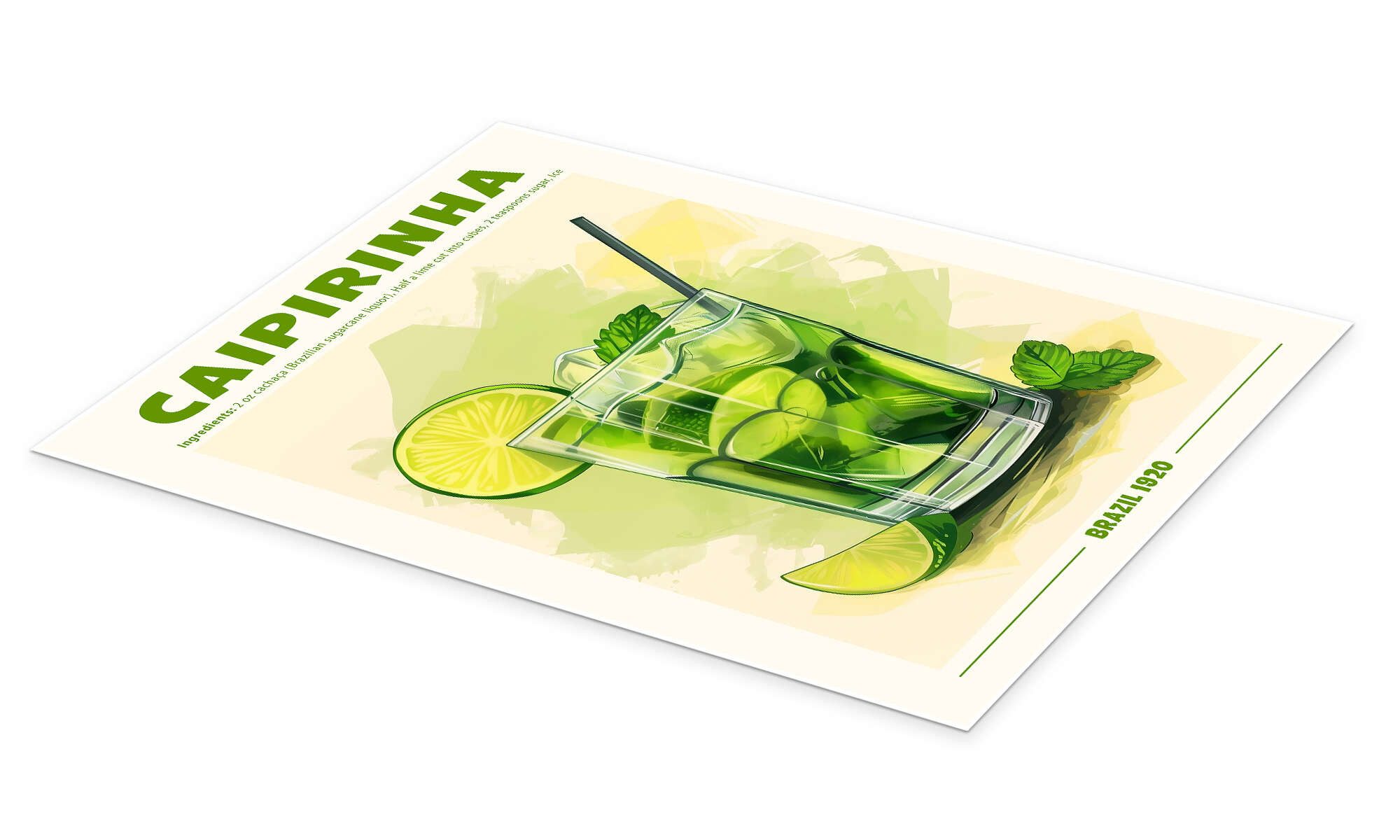Posterlounge Wandbild Caipirinha, Brazil 1920, TAlex, erhältlich als Poster, Leinwandbild, Wandsticker oder Acrylglasbild