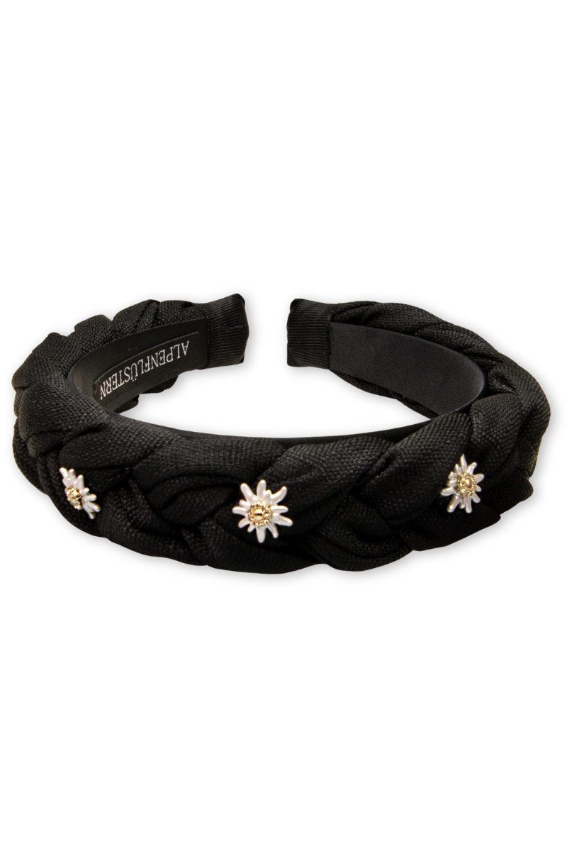 Diadema Terciopelo Oktoberfest Alpenflüstern Diadema De Terciopelo Para Traje Regional, Diseño De Flores, Para Mujer, Antideslizante, Para Traje Tirolés (lila) ADV146 Diadema Trenza