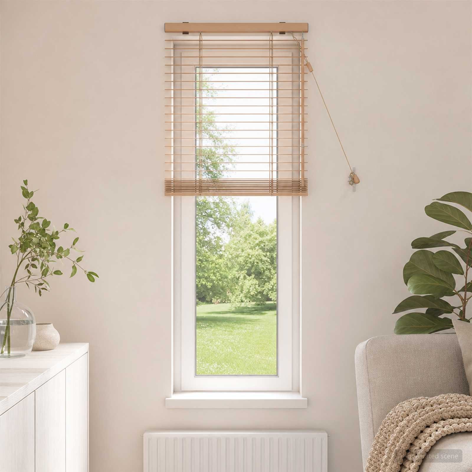 Rollo Venezianische Jalousie Eichenoptik 60 x 160 cm 35 mm, vidaXL