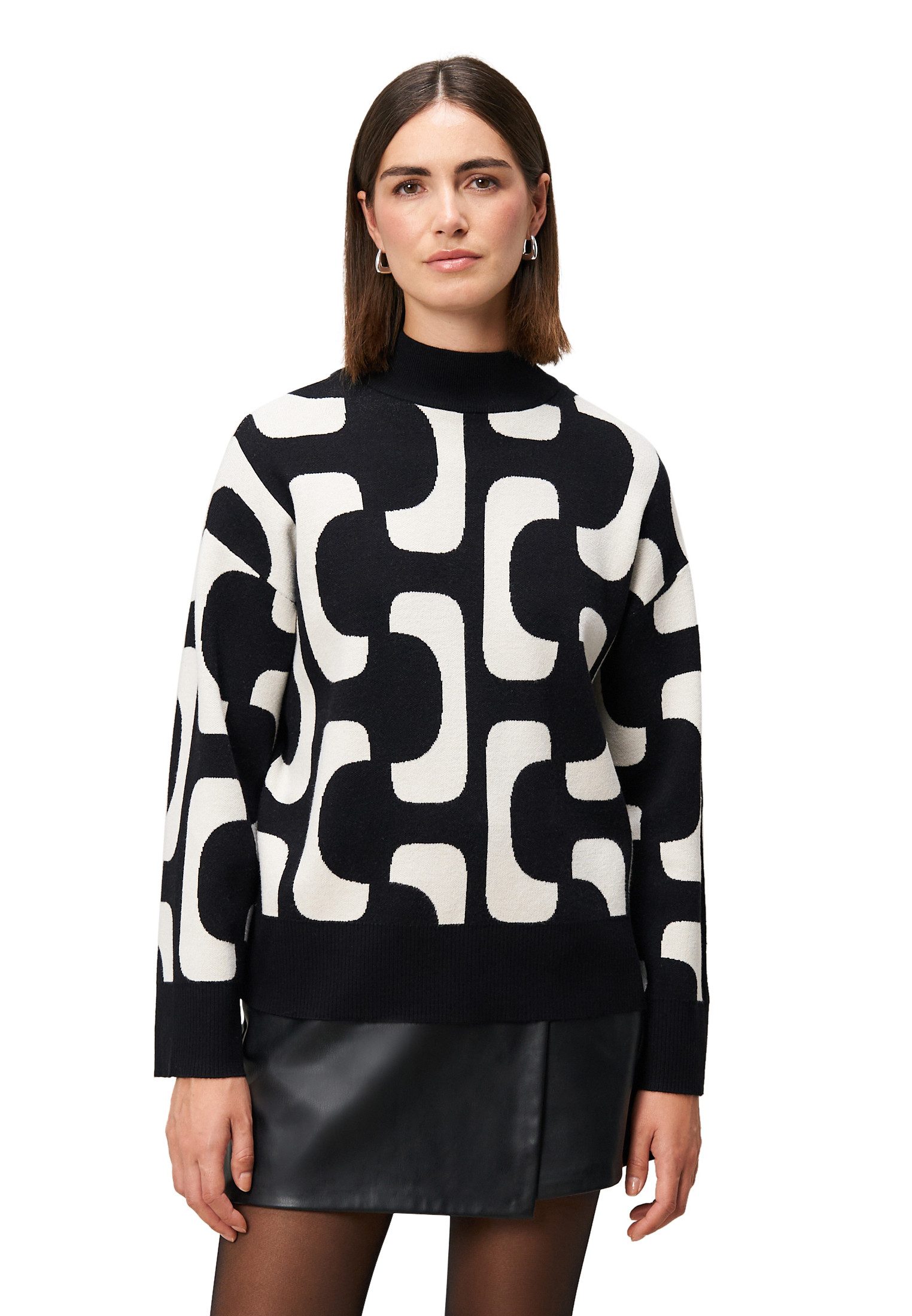 Zero Strickpullover Damen mit Strickmuster (1-tlg) Plain/ohne Details