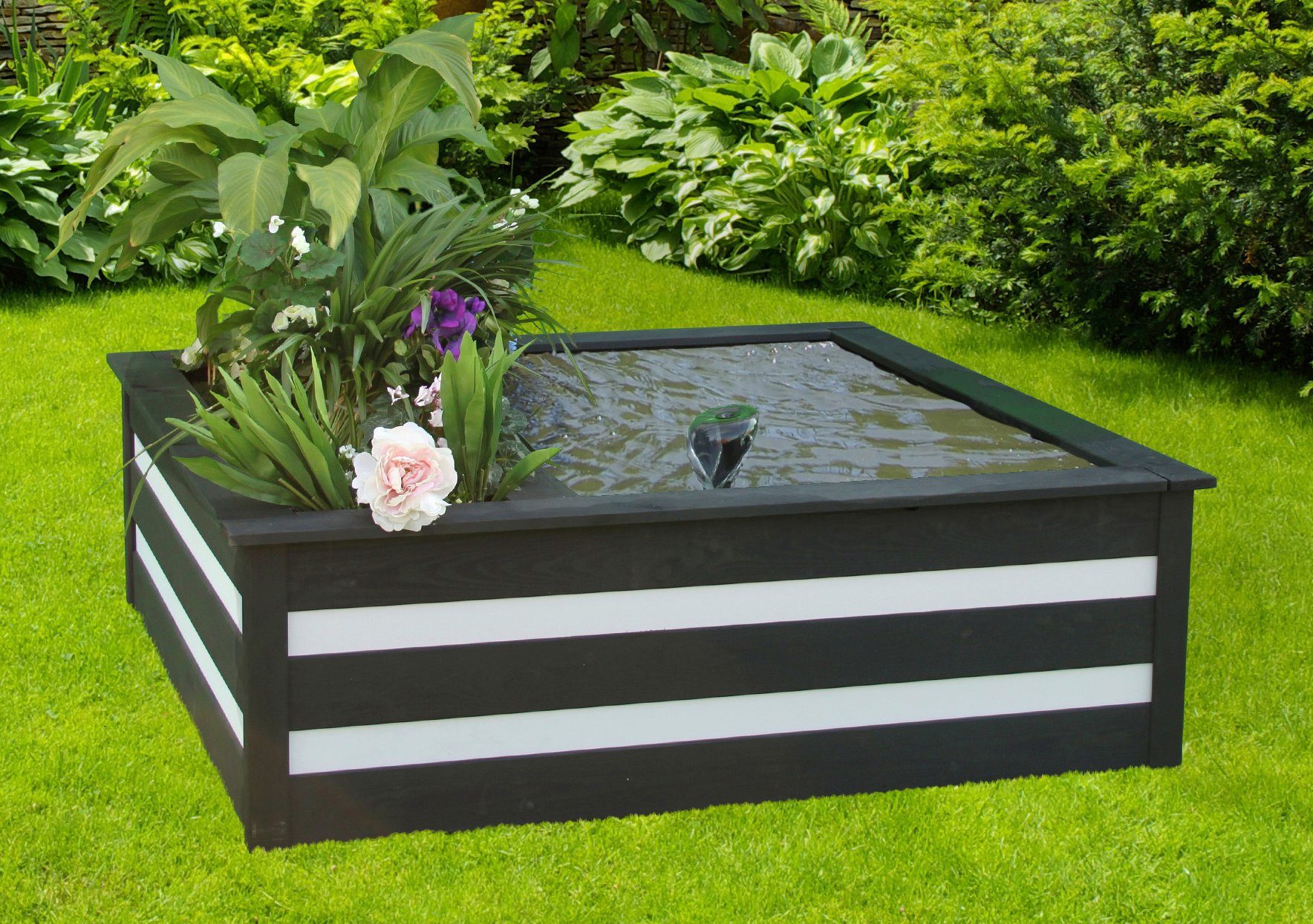 promadino Hochteich »CYO«, BxTxH 130x130x42 cm, 500 l, (Set), inkl
