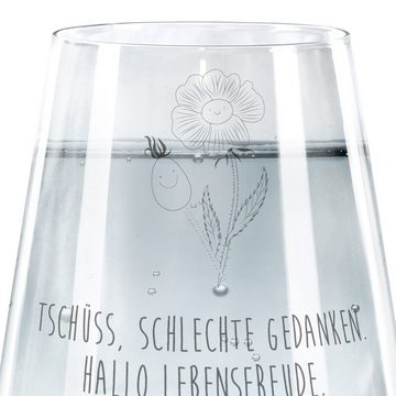 Mr. & Mrs. Panda Glas Blume Hagebutte - Transparent - Geschenk, Trinkglas, schlechte Gedank, Premium Glas, Elegantes Design