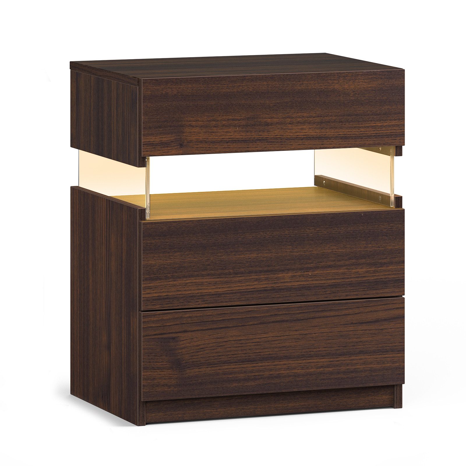 OKWISH Nachttisch Nachtschrank,Nachtkonsole,Nightstand mit 3 Schubladen günstig online kaufen
