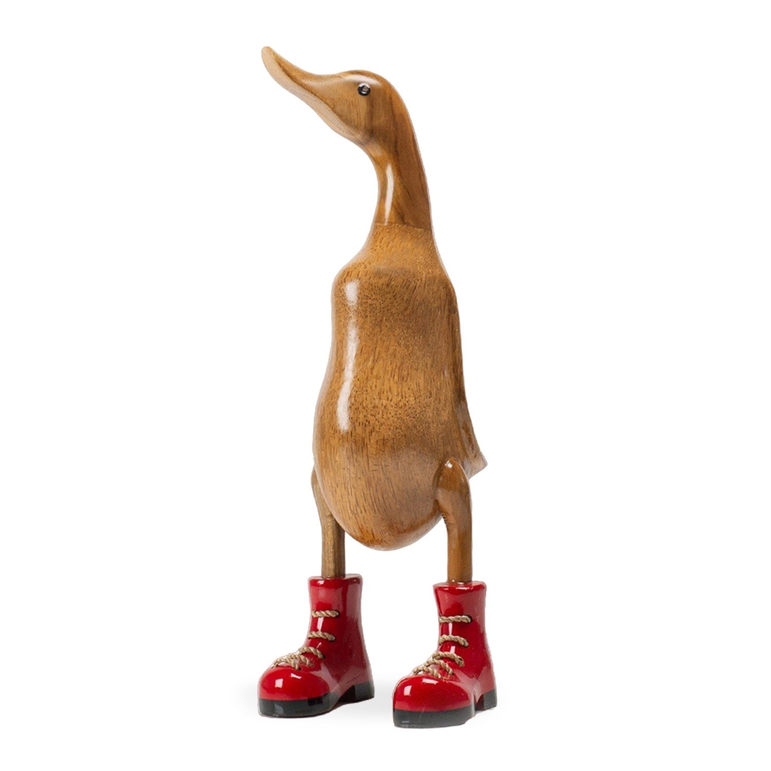 Dekofigur Holzfigur Ente Stiefel - Handgefertigte Dekoration aus Holz Geschenk
