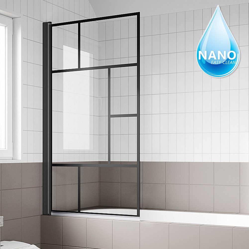 Badewannenaufsatz Duschabtrennung für Badewanne Faltbar 80x140cm,Dusche,NANO Glas ESG