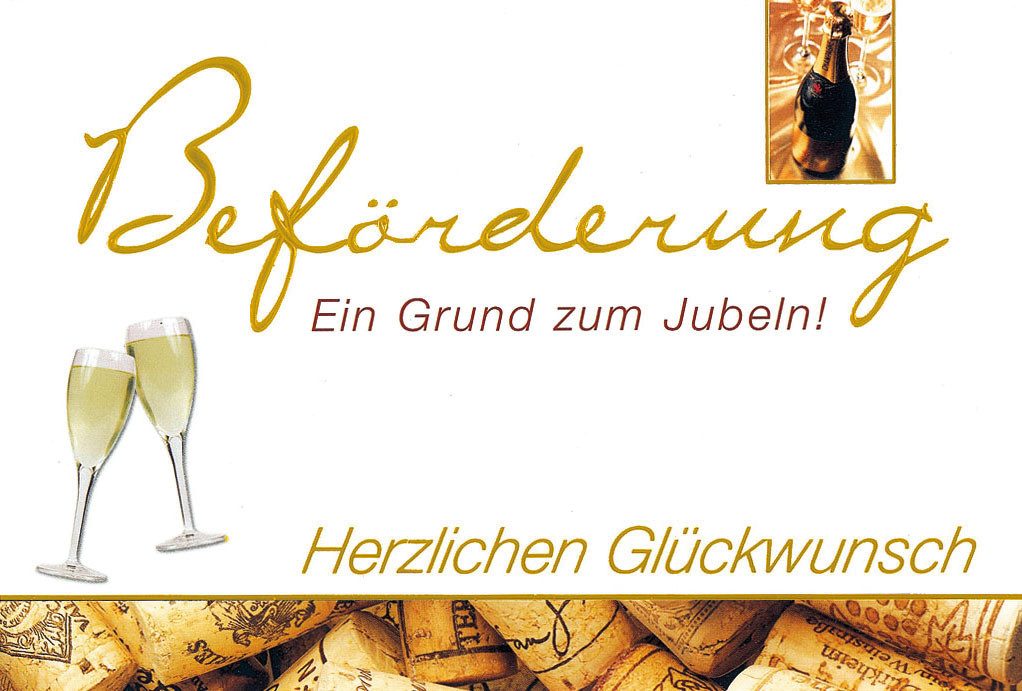 BSB Grußkarten Beförderung Glückwunschkarte im Format 11,5 x 17 cm mit