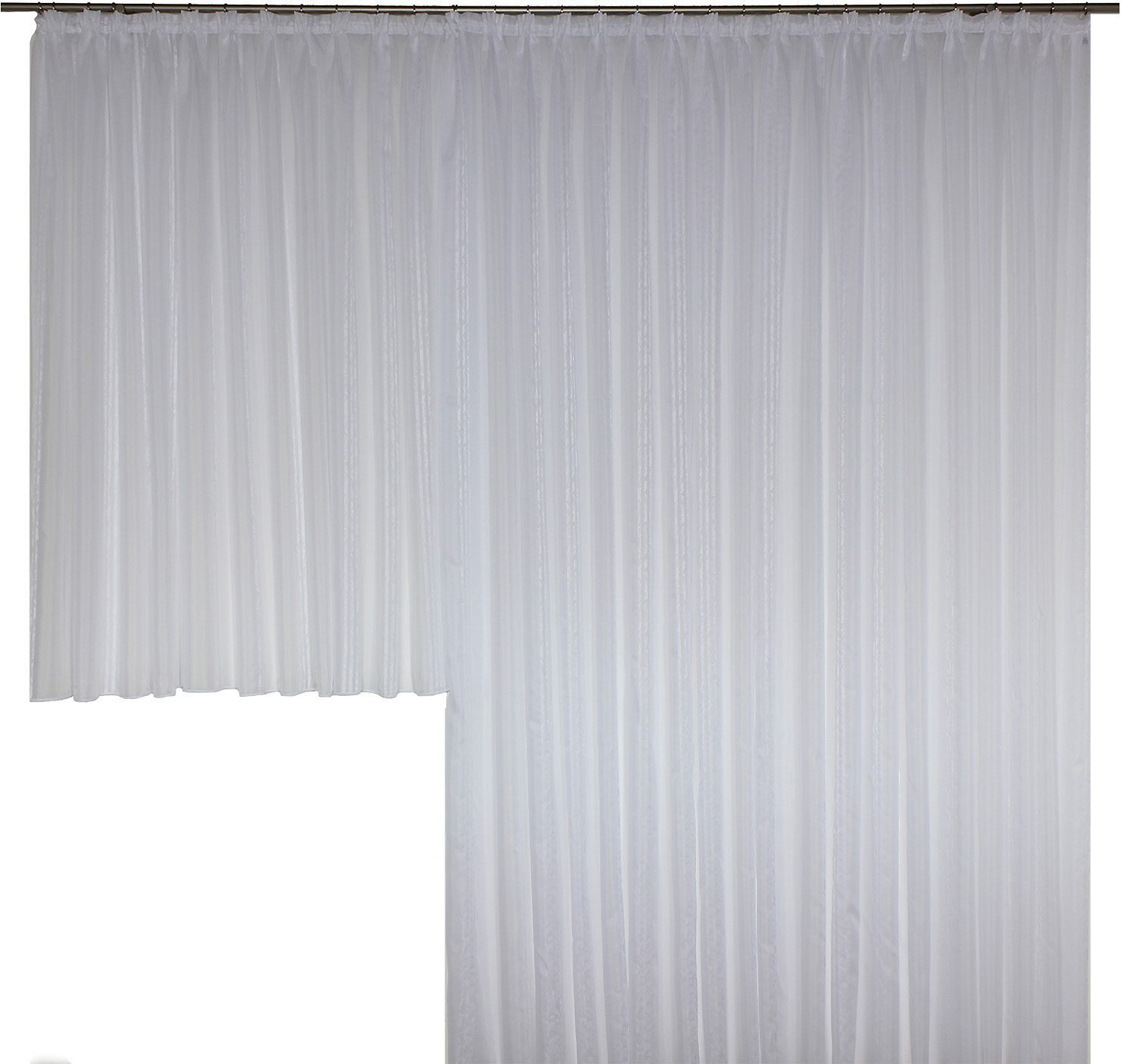 Vorhang Chloé, Wirth, Faltenband (1 St), halbtransparent, Store weiß