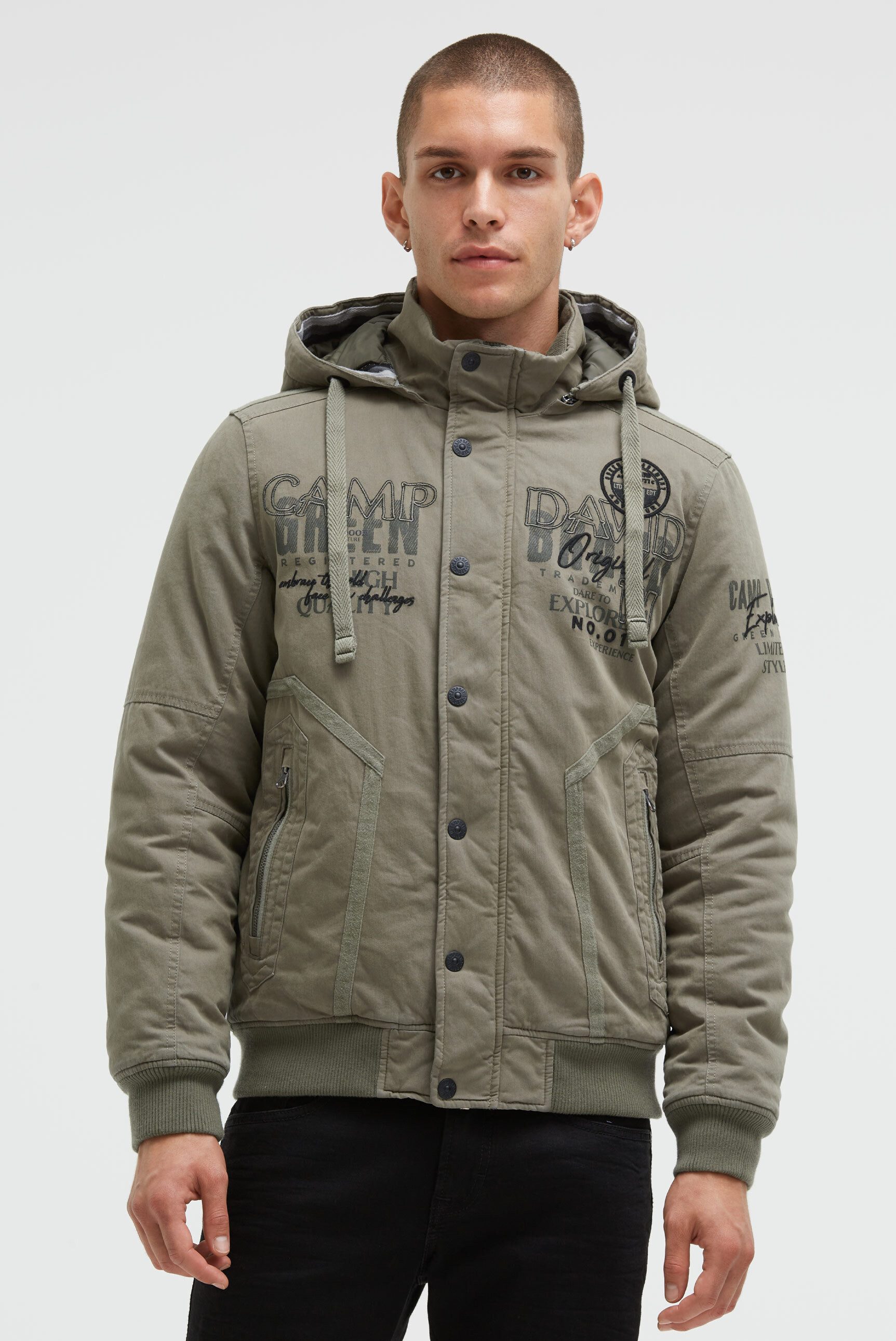 CAMP DAVID Winterjacke mit Stehkragen & Kapuze günstig online kaufen