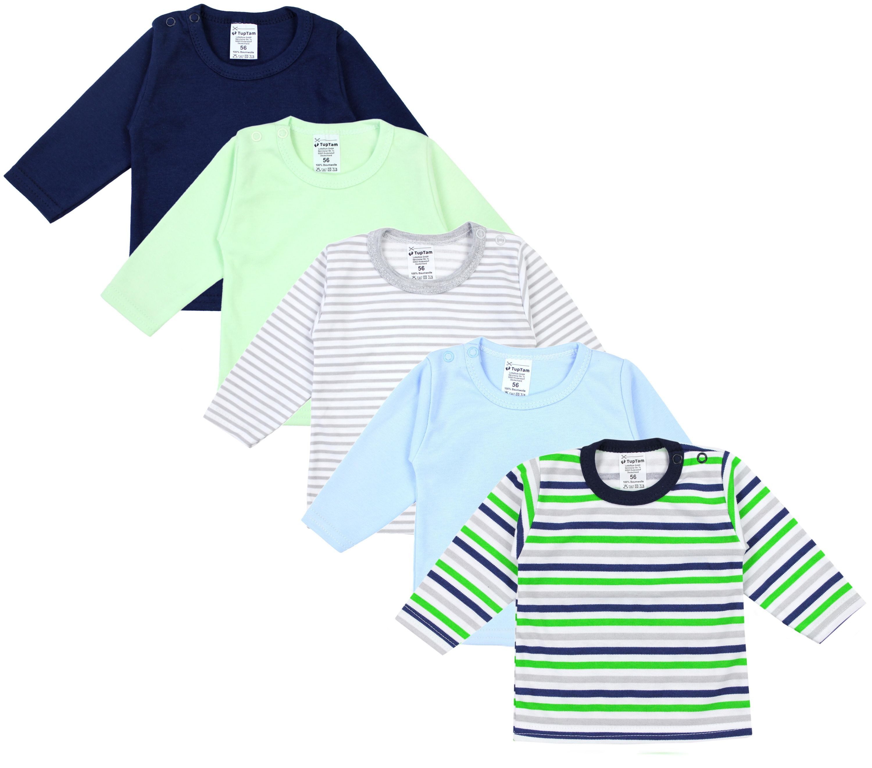 Langarmshirt TupTam Baby Jungen Langarmshirt Gestreift 5er Set