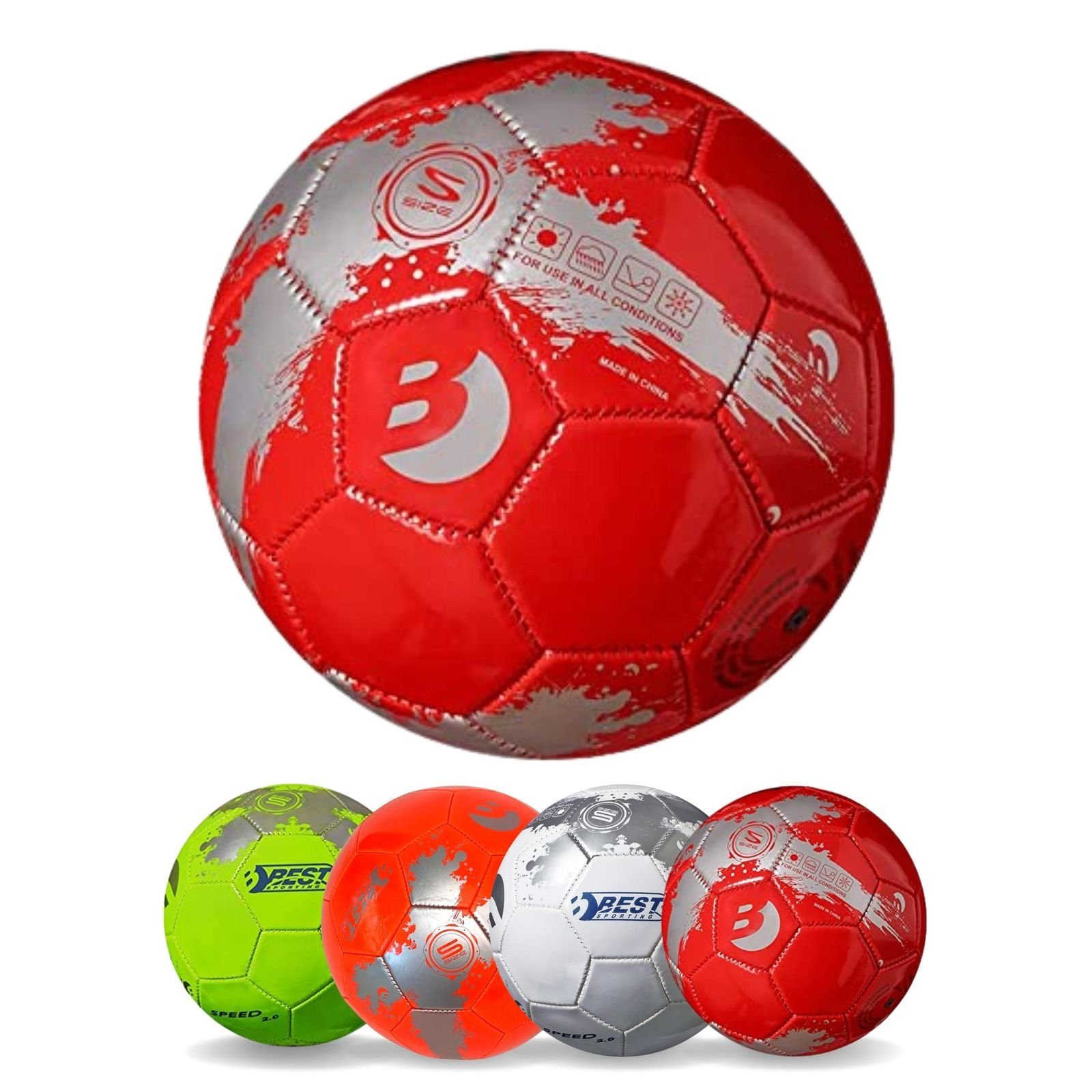 Spielball Speed 2.0 I Bunter Fußball Kinder in Größe 5