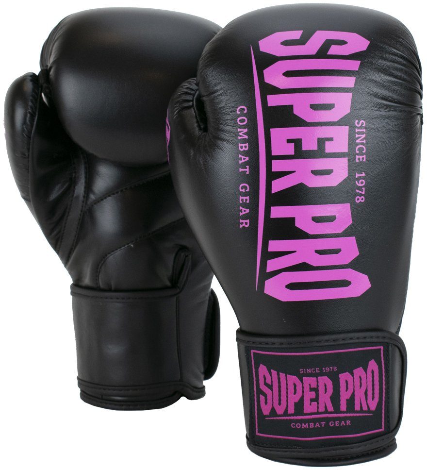 Super Champ pink-schwarz Pro Boxhandschuhe