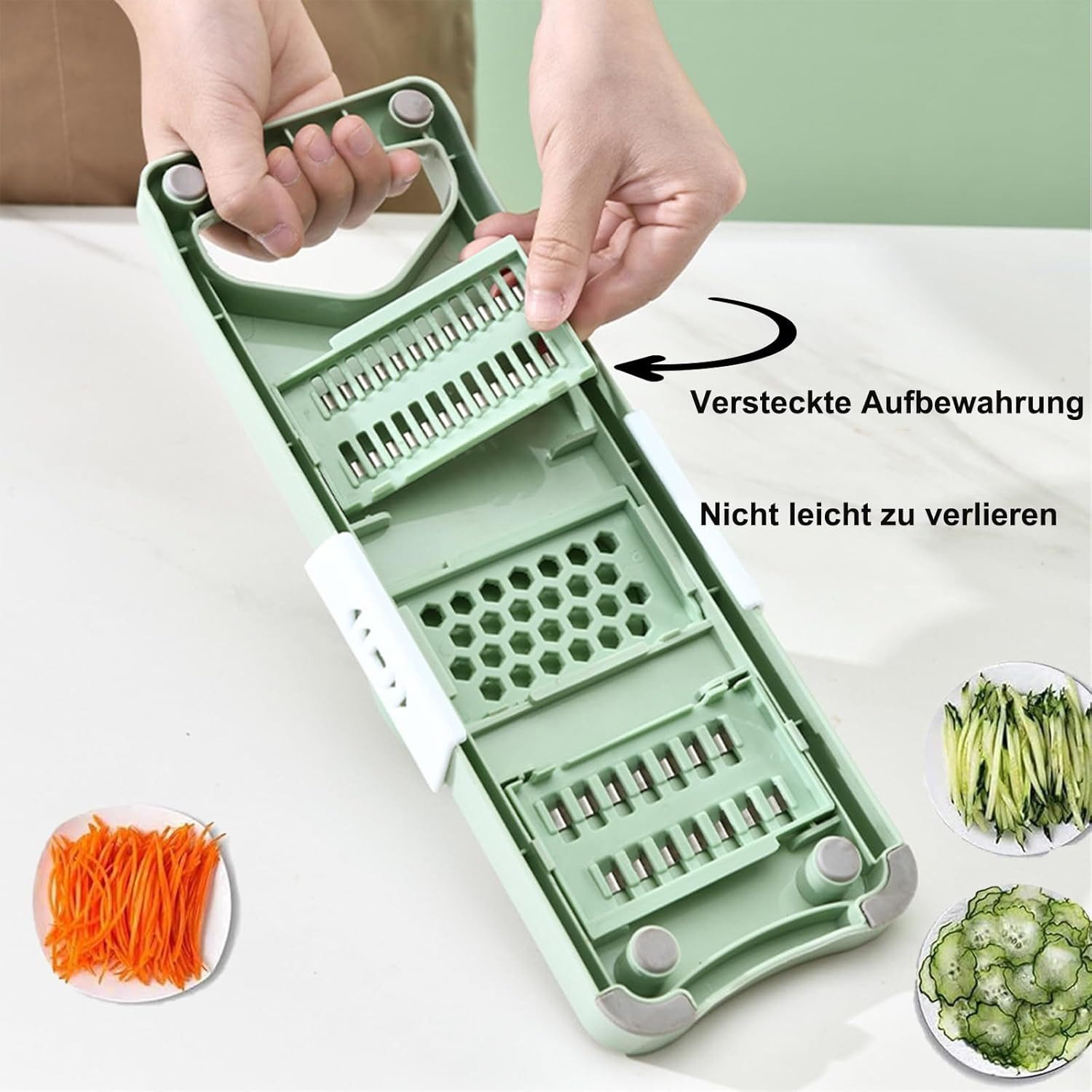 FELIXLEO Gemüseschneider Gemüseschneider Julienneschneider Gemüsehobel Gemüsereibe G – Bild 3 von 5