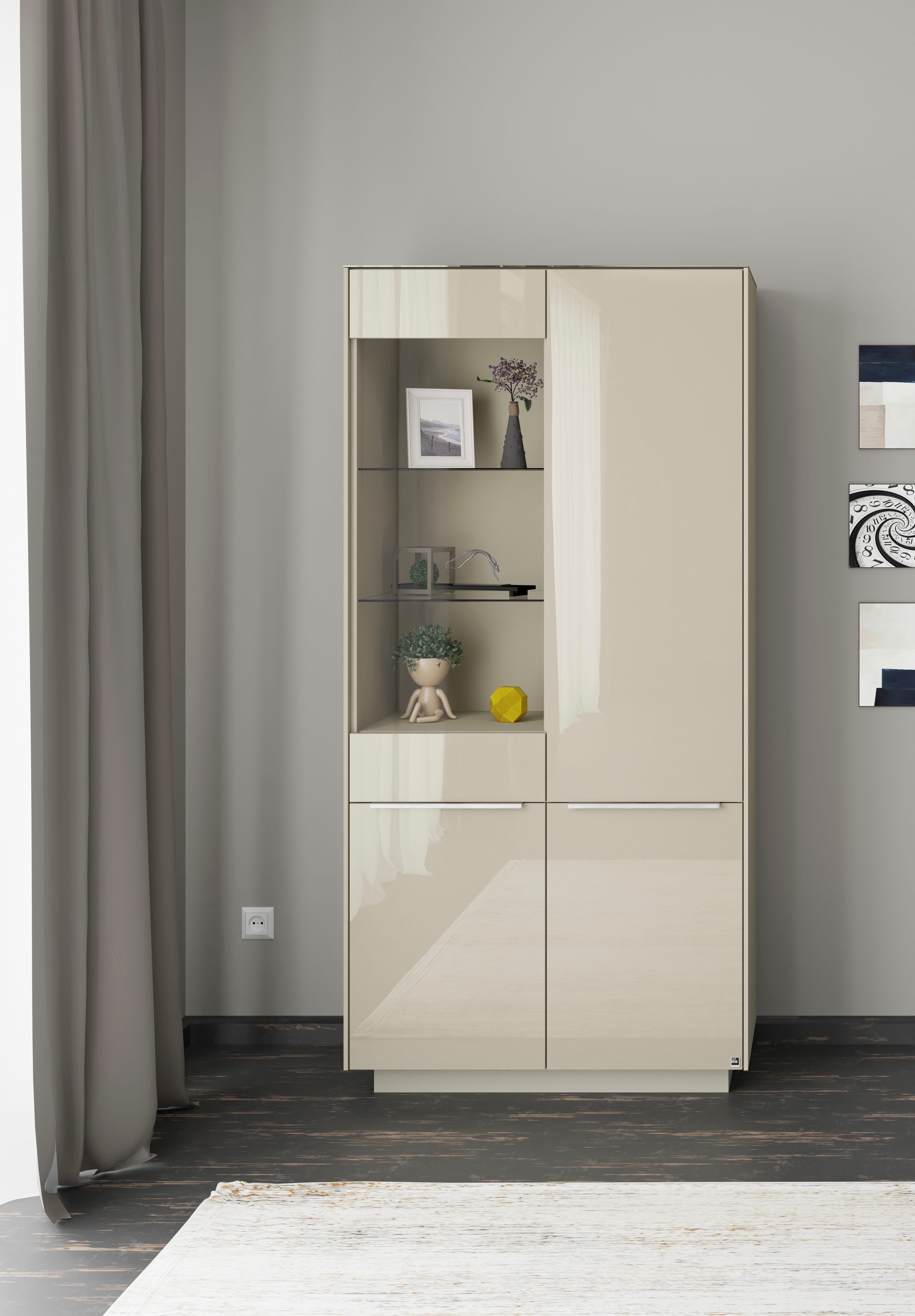 set one by Musterring Standvitrine Reno (1-St) Mit Sockel in diversen Farben, 193 cm Höhe & Farbauswahl