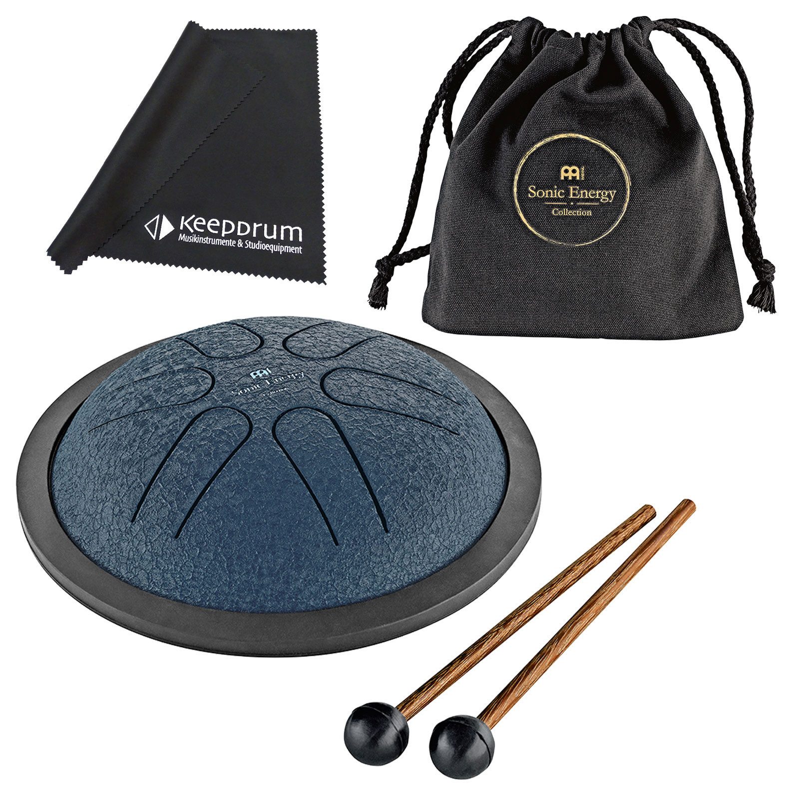 Steel Tongue Drum Meinl Sonic Energy MSTD2NB Tongue Drum mit Tuch