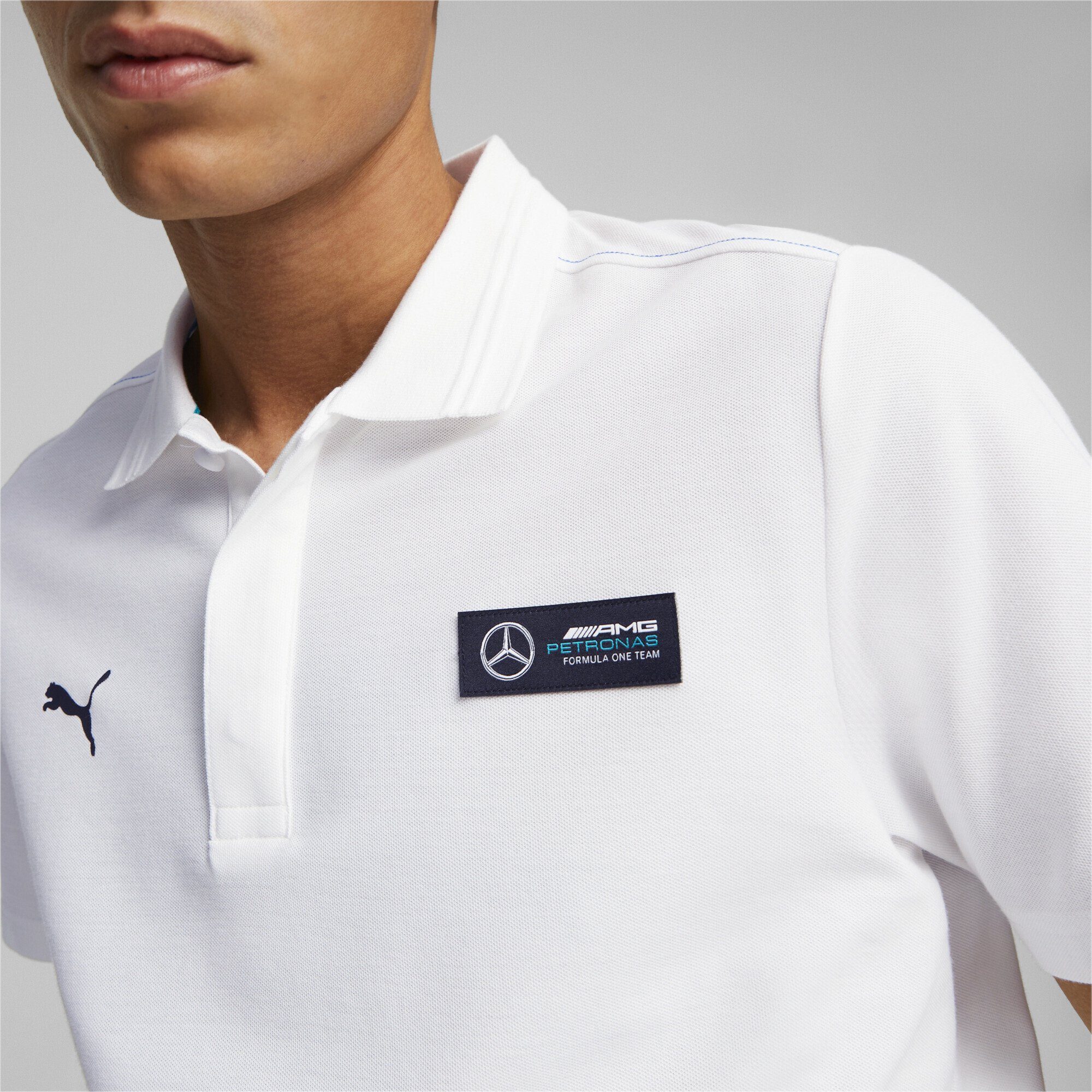 Poloshirt White Herren Motorsport Poloshirt PUMA Mercedes-AMG PETRONAS