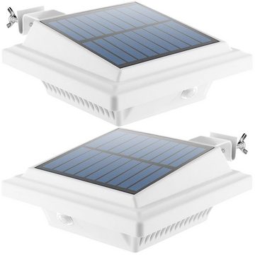 Coisini Dachrinnenleuchten 8Stück Solarlampen Wandleuchten Für Dekor Zaun, LED fest integriert