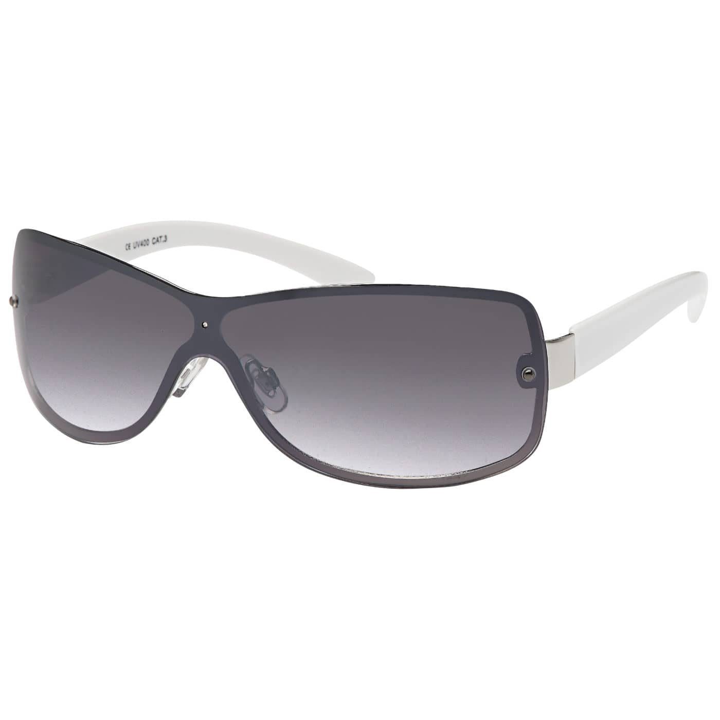 BEZLIT Eyewear Monoscheibensonnenbrille Damen Sonnen Brille Retro (1-St) Weiß