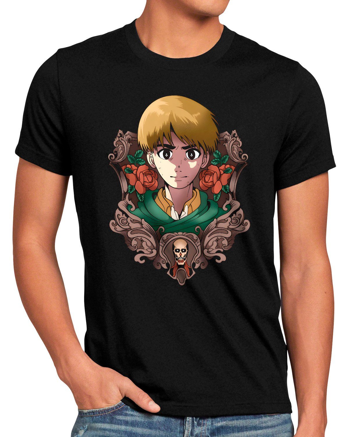 aot on style3 titan anime japan attack manga Print-Shirt