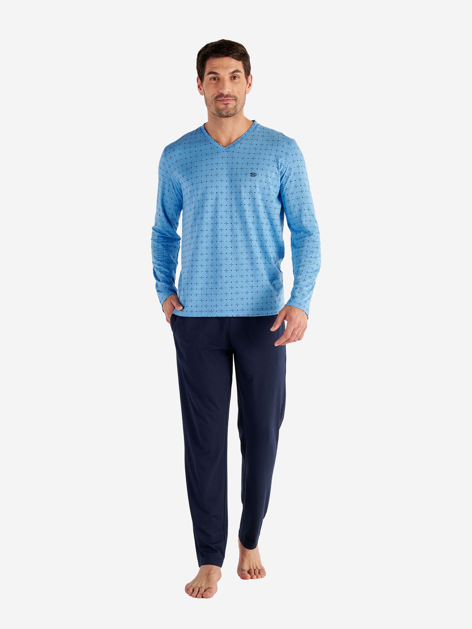 Hom Pyjama Alan (2 tlg) Schlafanzug, Pyjama Set, Nachtwäsche