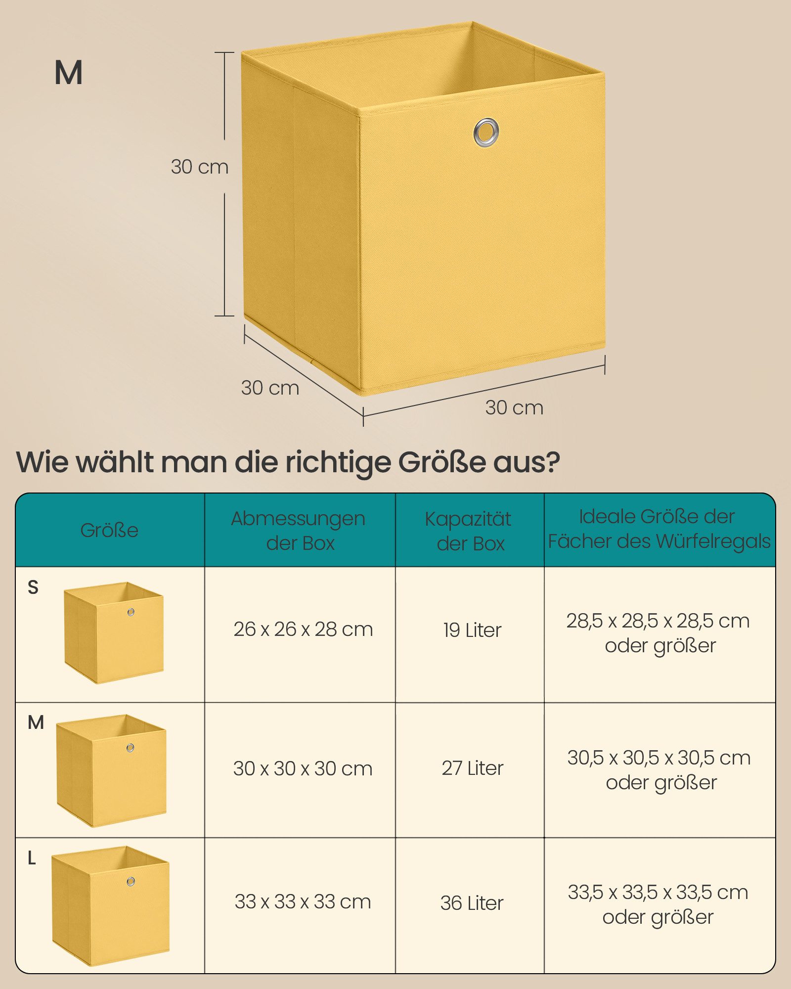 SONGMICS Aufbewahrungsbox, Ordnungsboxen, geruchsneutral, Faltbox, Stoffbox, Aufbewahrungskorb