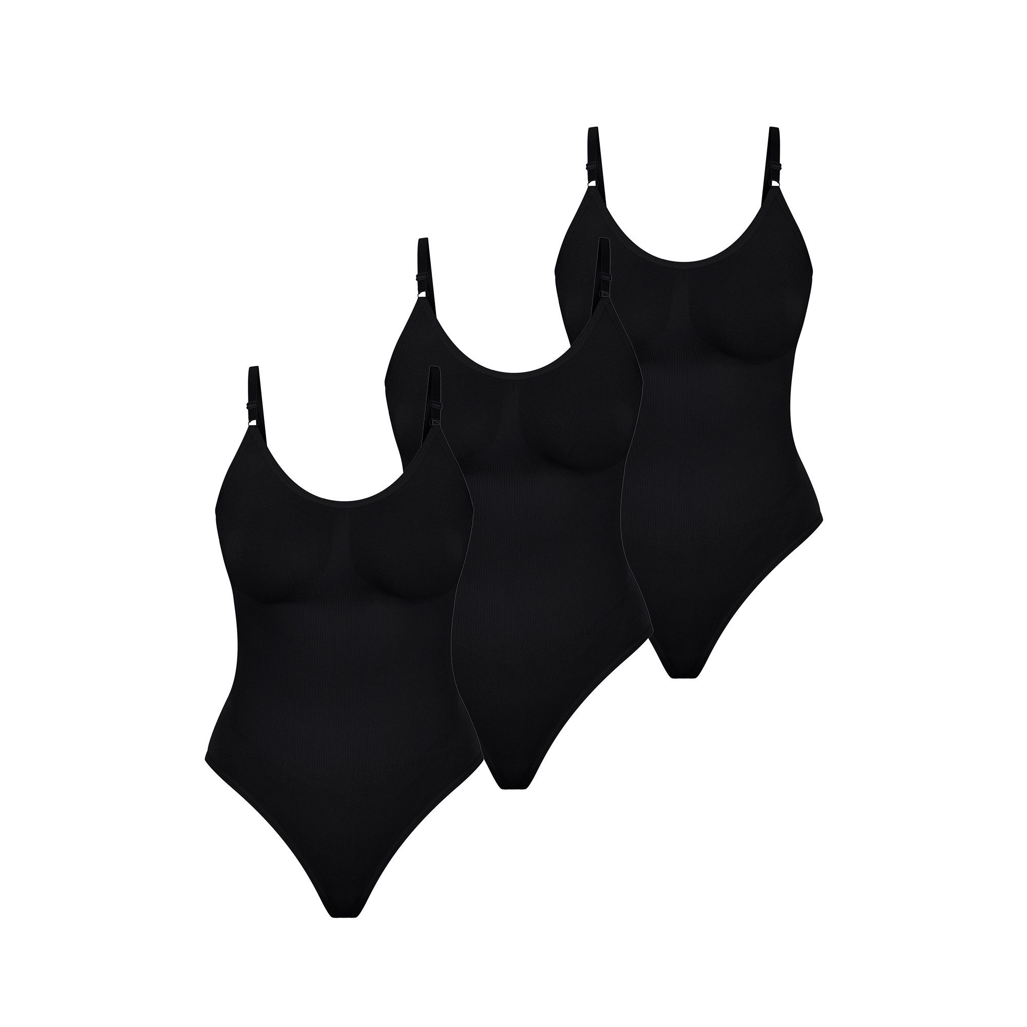 Smilodox Miederbody 3x Nysa Bodysuit, Formbody mit V-Ausschnitt, figurformend Figurformend, Strech, Rückenauschnitt, V-Ausschnitt