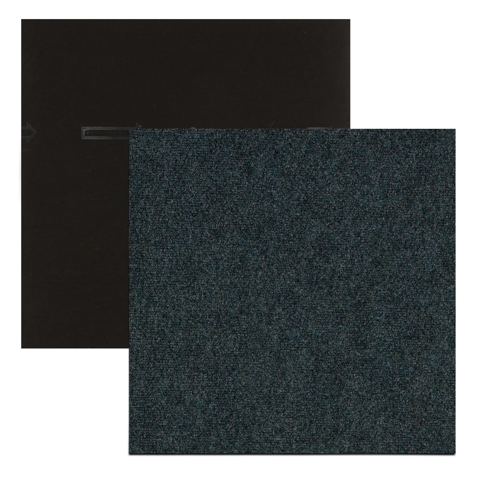 Karat Teppichfliese Lugano, Fliese für den Boden, Bodenschutz, verschiedene Farben, Quadratisch, Höhe: 5 mm, Selbstliegend