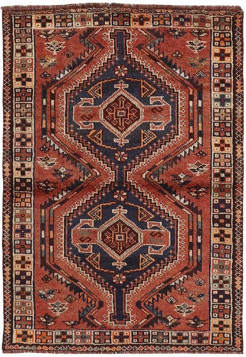 Orientteppich Shiraz 104x145 Handgeknüpfter Orientteppich / Perserteppich, Nain Trading, rechteckig, Höhe: 10 mm
