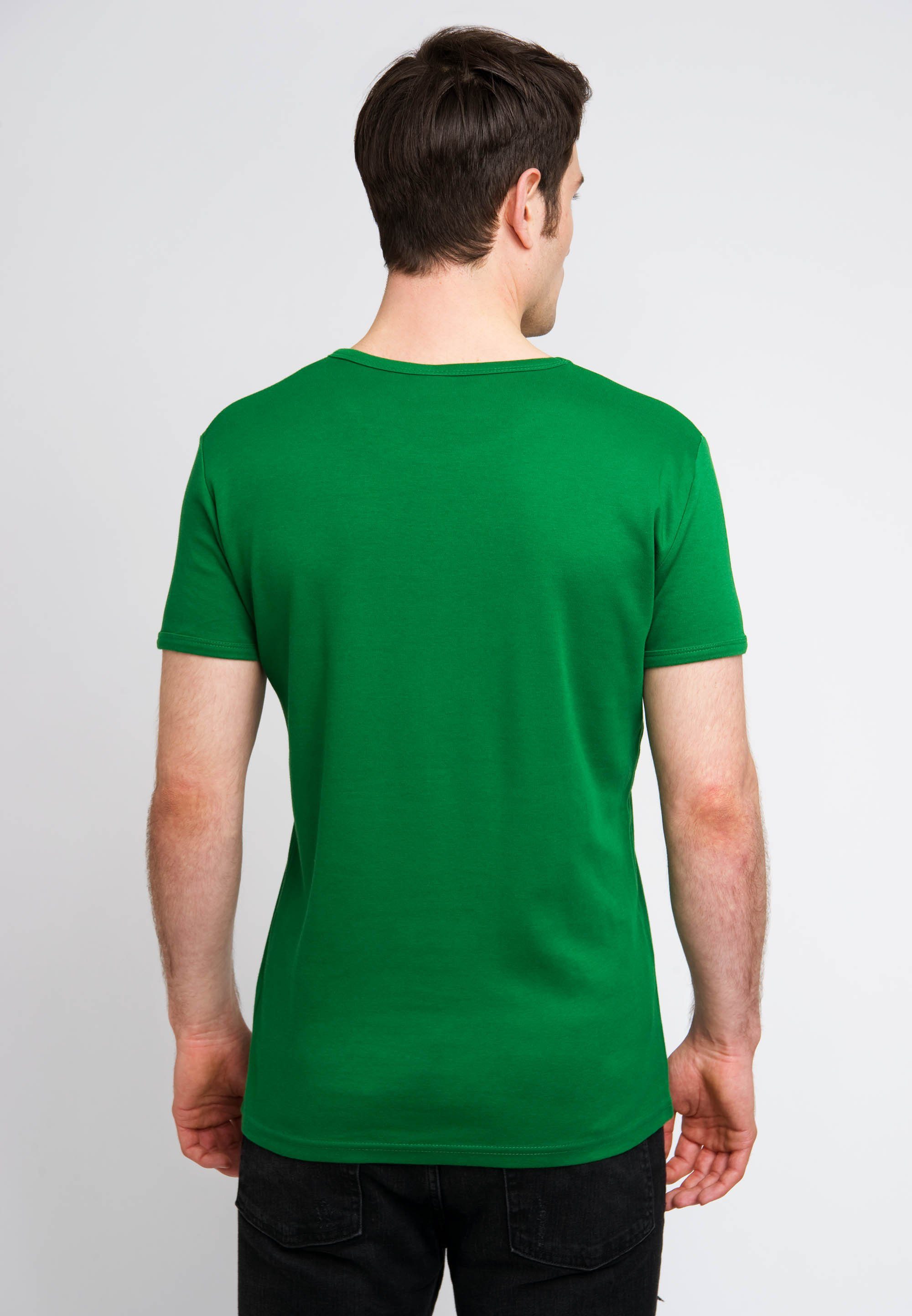 mit T-Shirt klassichem Lantern Power LOGOSHIRT Green Heldenmotiv grün