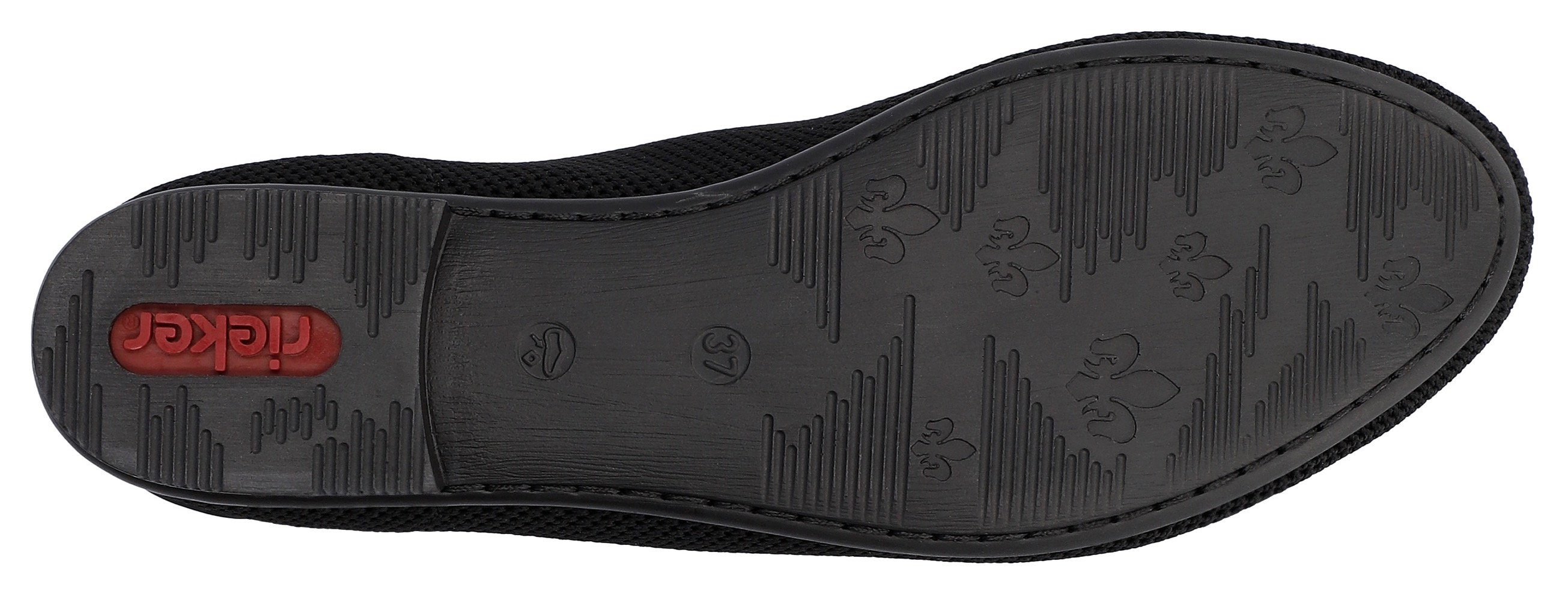 Rieker Slipper Loafer, Business Schuh mit Strass-Steinchen verziert