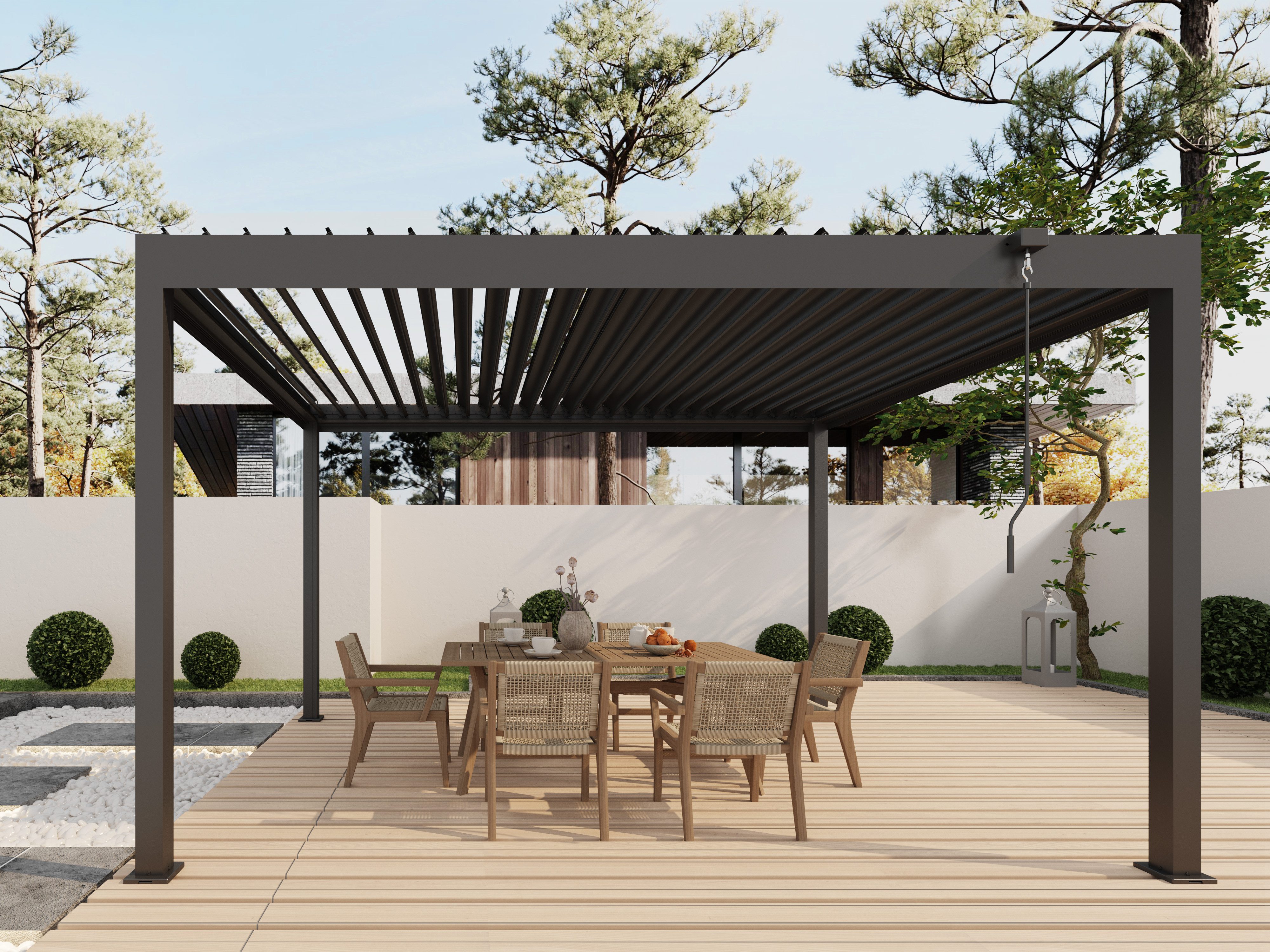 KONIFERA Pavillon Premium Pergola, verschiedene Größen, ohne Seitenteile