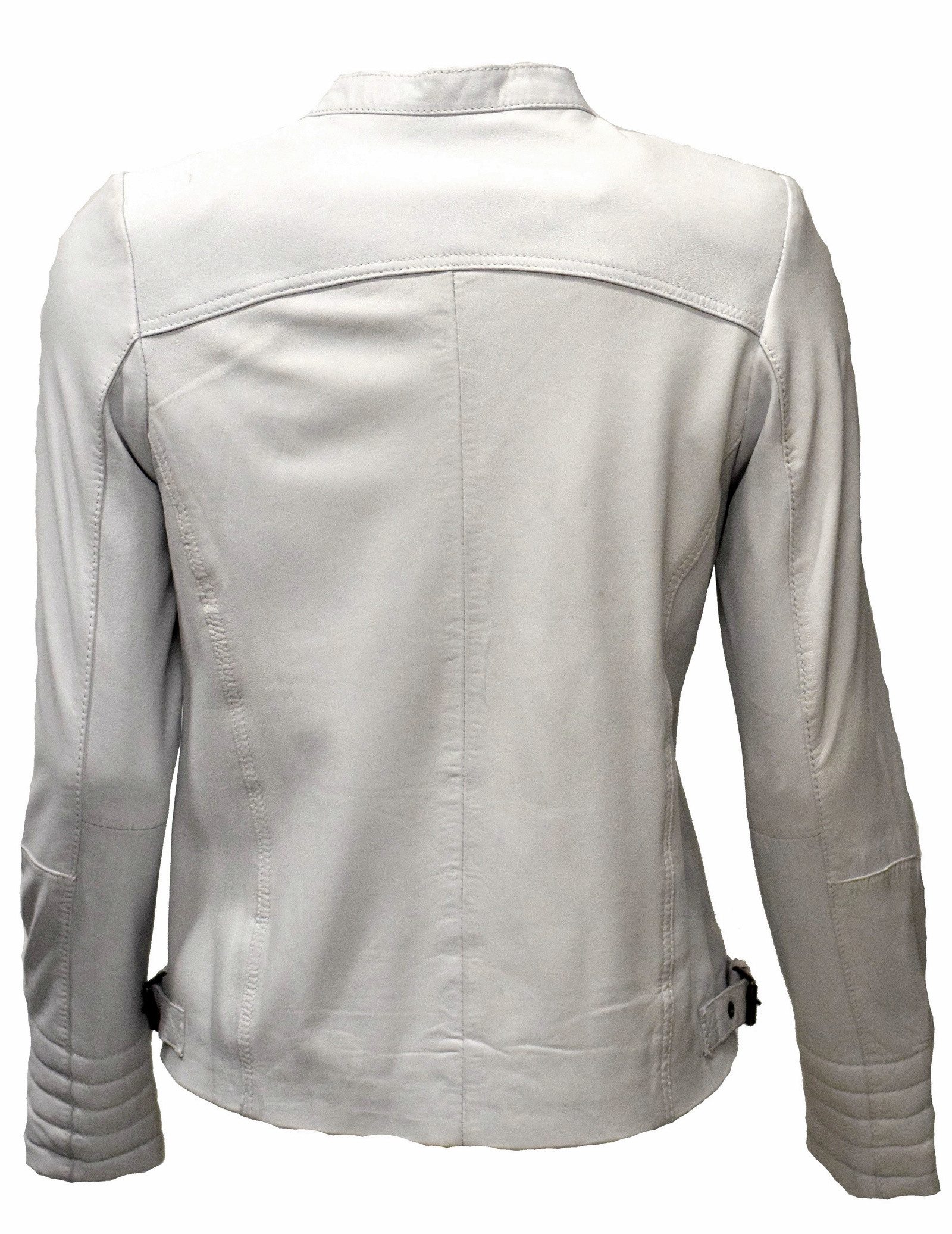 Zimmert Leather Lederjacke Tina (1-St) weiches Leder, Braun, Rot, weiss